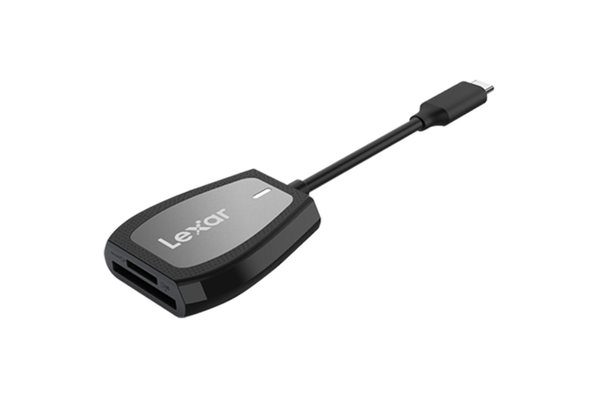 نمای کناری کارت خوان لکسار Lexar Professional USB-C Dual-Slot