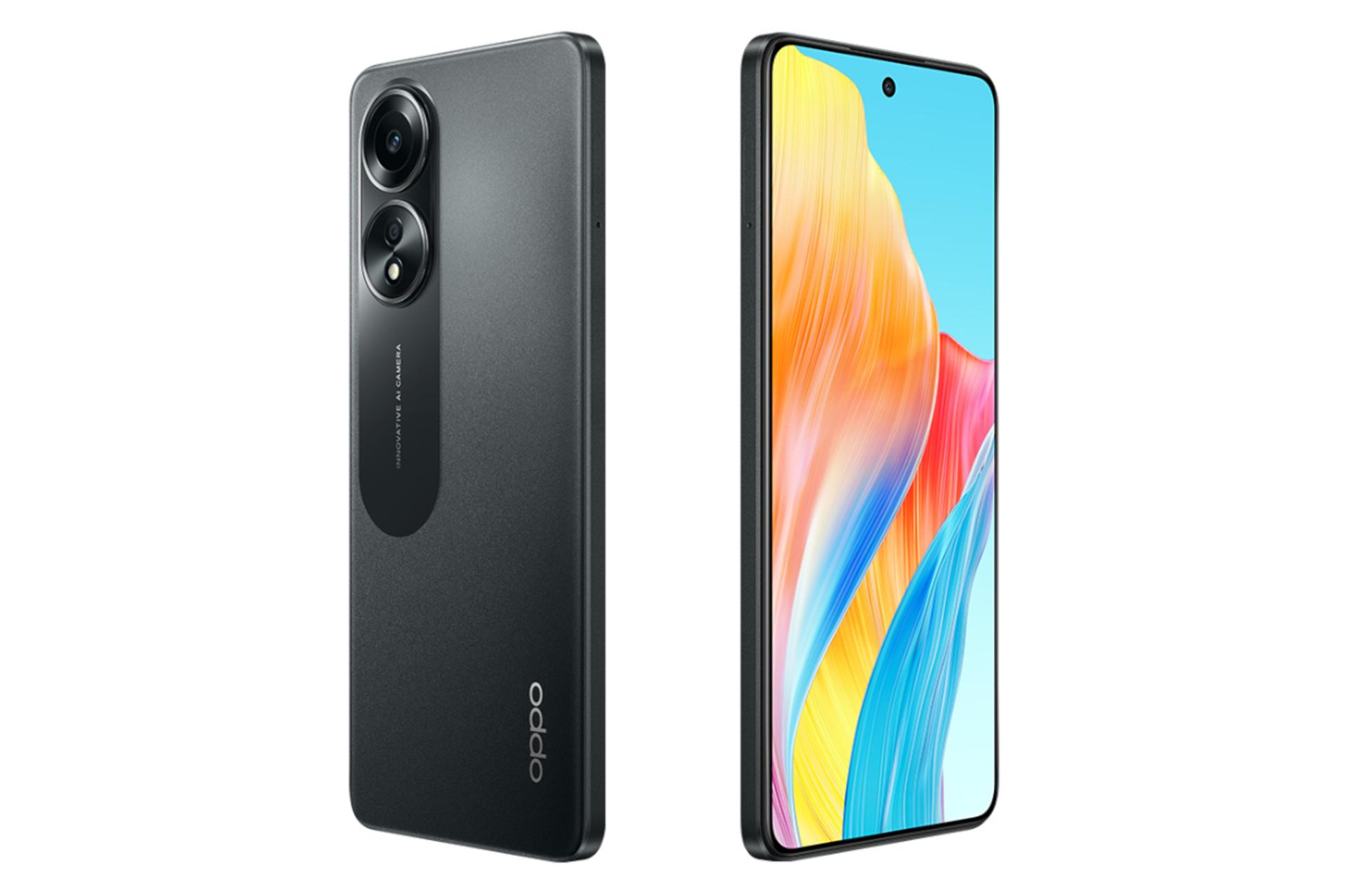 پنل جلو و پشت گوشی موبایل اوپو Oppo A58 4G مشکی