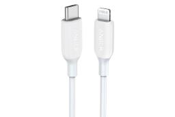 کابل شارژ USB انکر Type-C به Lightning مدل A8833 PowerLine III با طول 1.8 متر