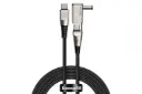کابل شارژ USB باسئوس Type-C به Type-C+DC مدل Flash Series One-for-two CA1T2-A01 با طول 2 متر