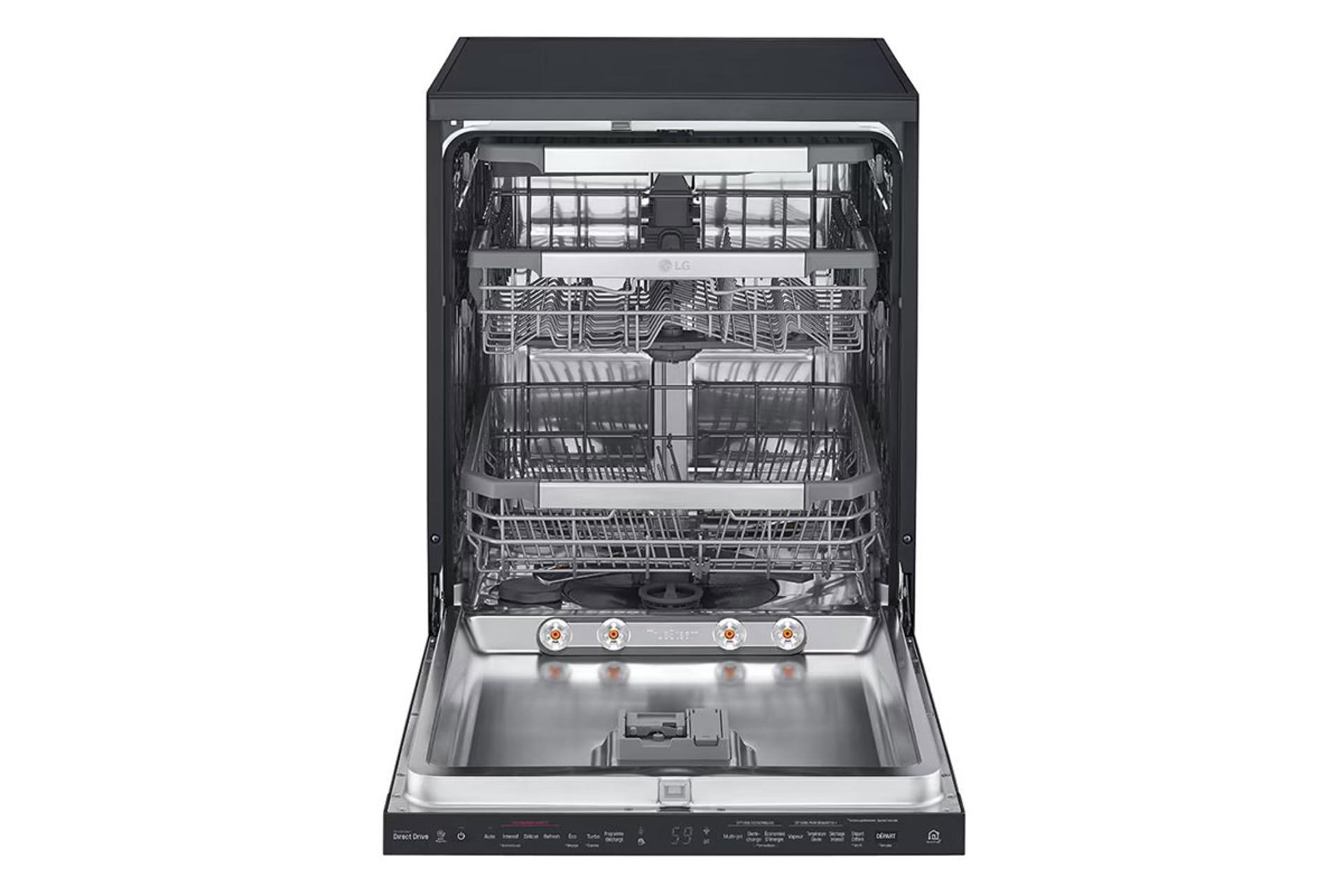 ماشین ظرفشویی ال جی LG DFB325 نمای داخل