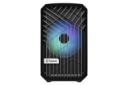 کیس کامپیوتر فرکتال دیزاین Torrent Nano Black RGB TG Light Tint نمای جلو