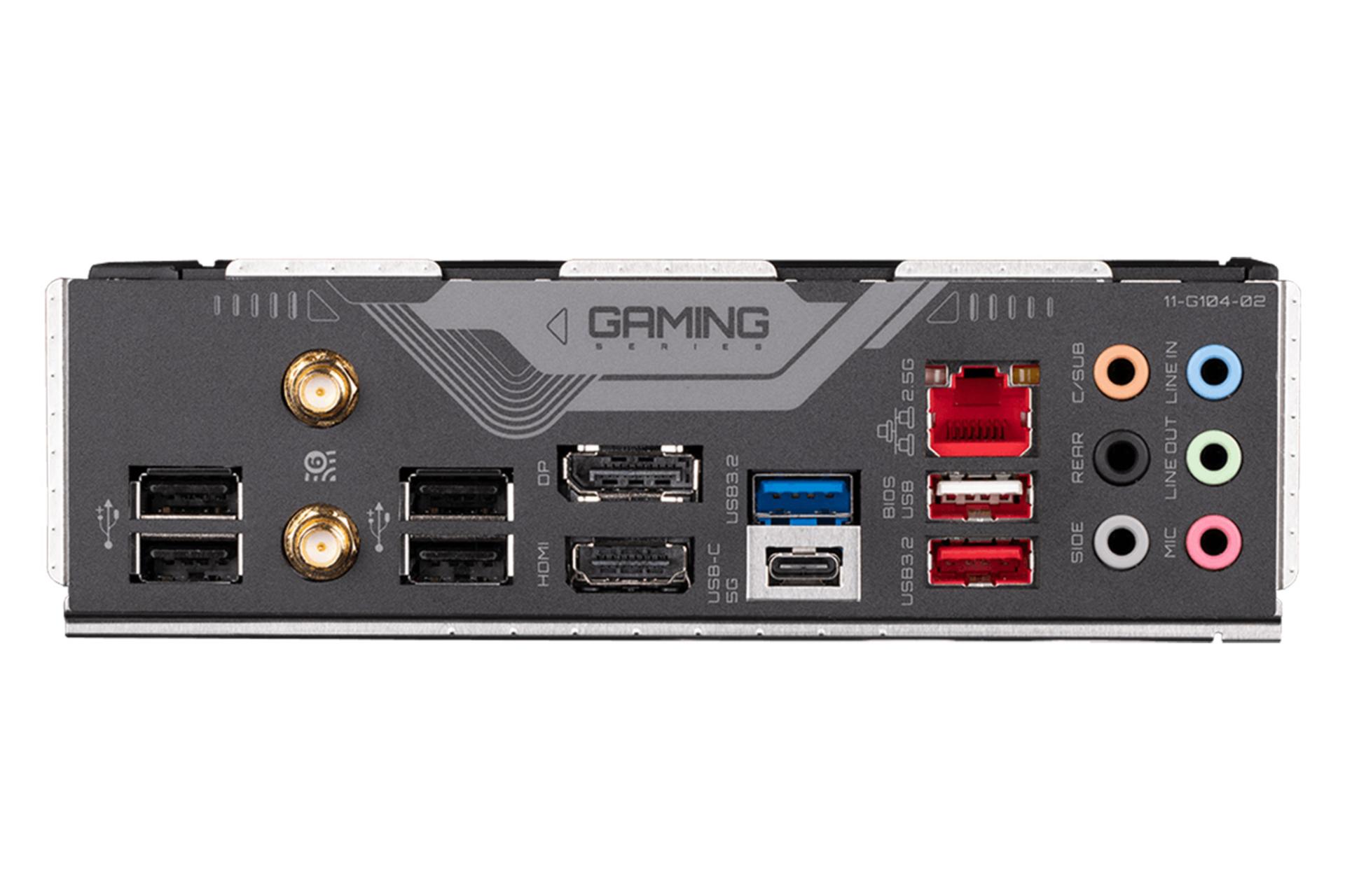 درگاه‌های مادربرد گیگابایت GIGABYTE B760 GAMING X AX (rev. 1.x)