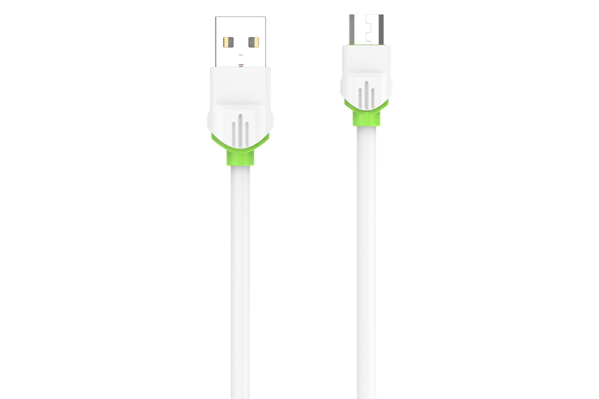 کابل شارژ USB الدینیو Type-A به Micro-USB مدل LS33 با طول 2 متر