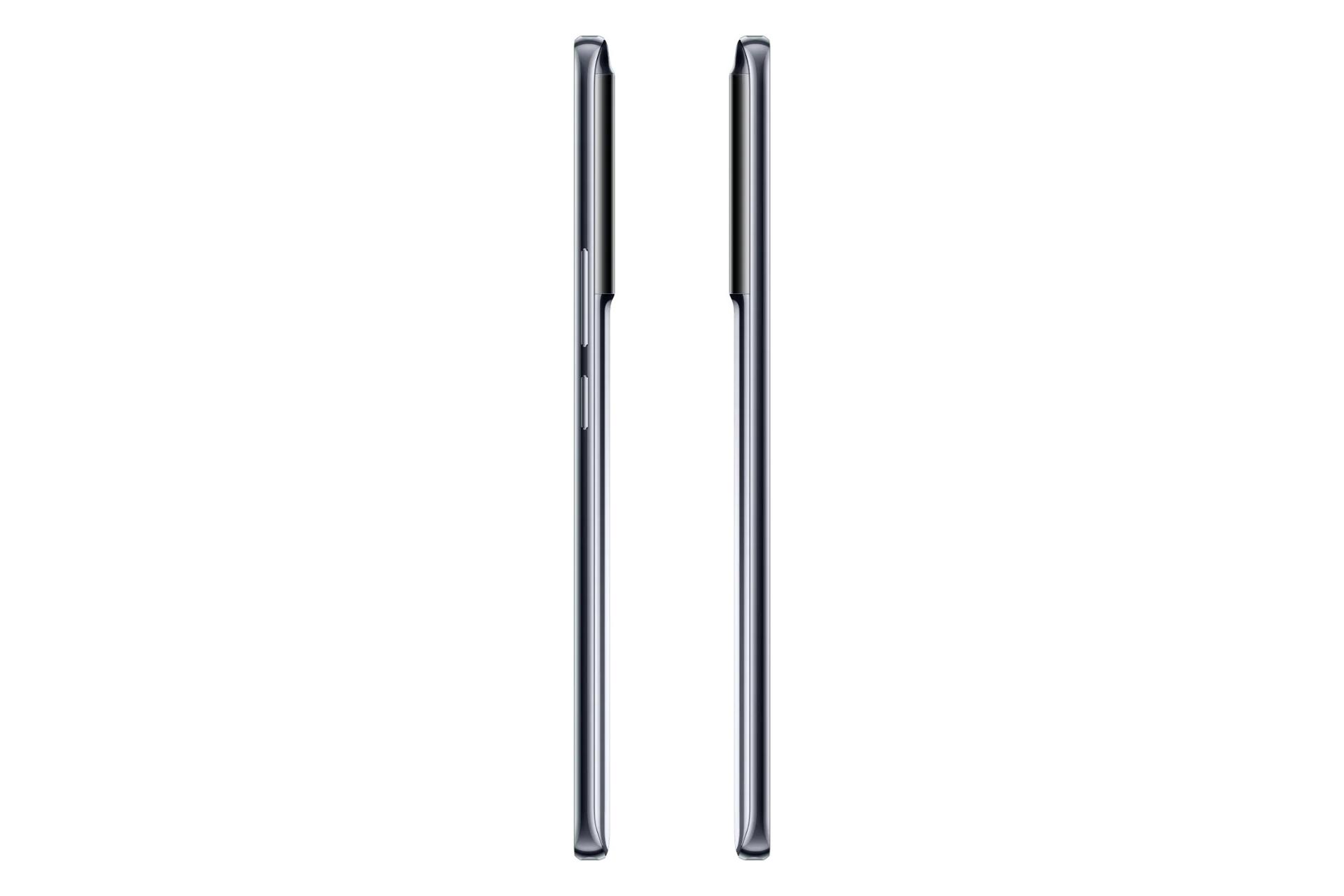 نمای جانبی گوشی ریلمی GT5 نسخه 240 وات / Realme GT5 240W نقره ای