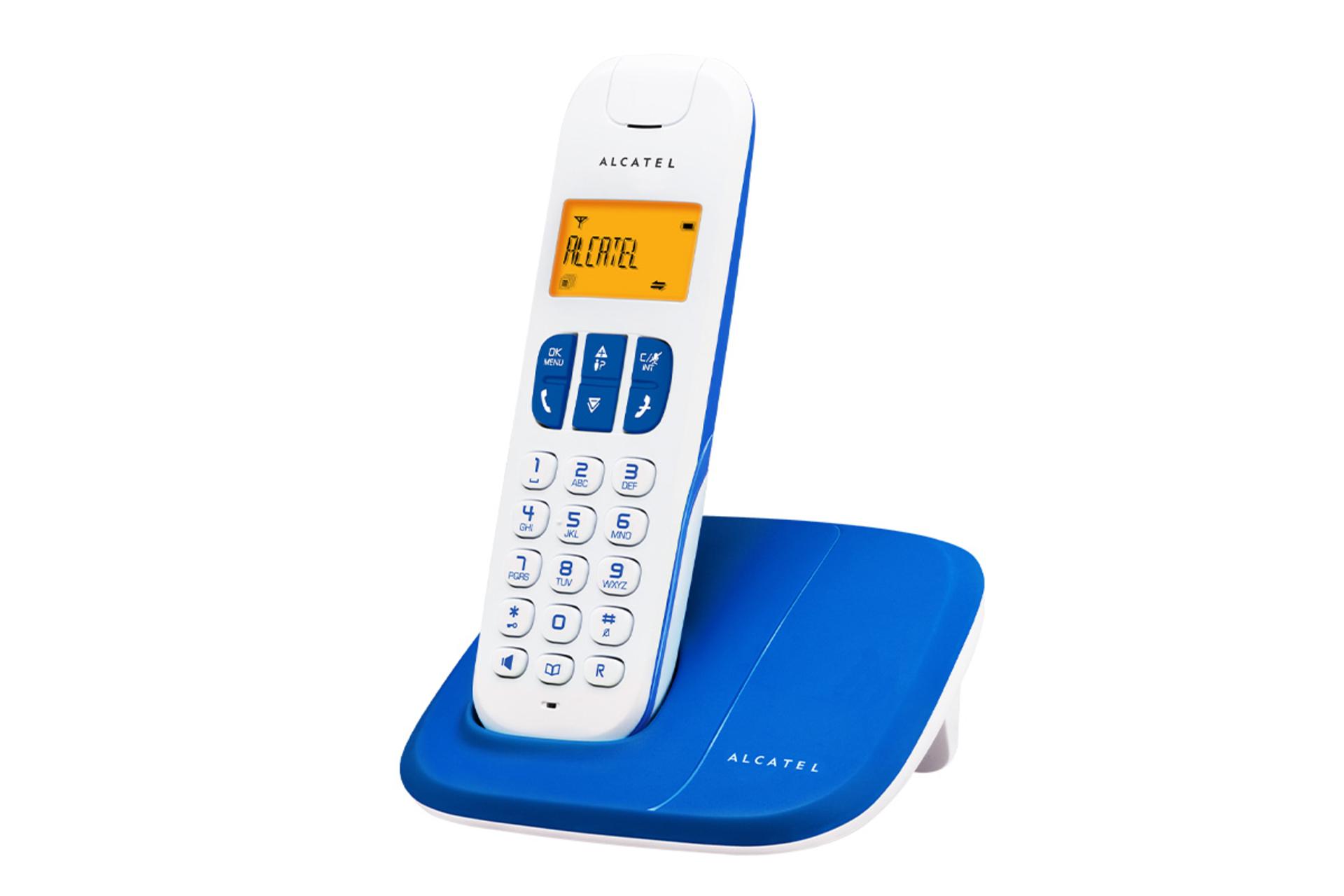 تلفن آلکاتل Delta 180 آبی نمای جلو