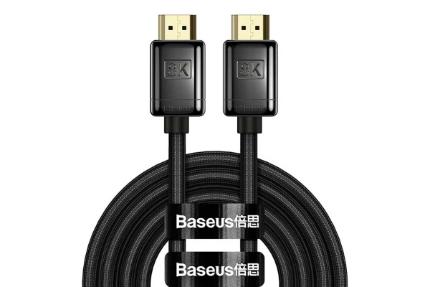 کابل HDMI باسئوس WKGQ000101 8K 60Hz نسخه 2.1 با طول 2 متر نمای روبرو