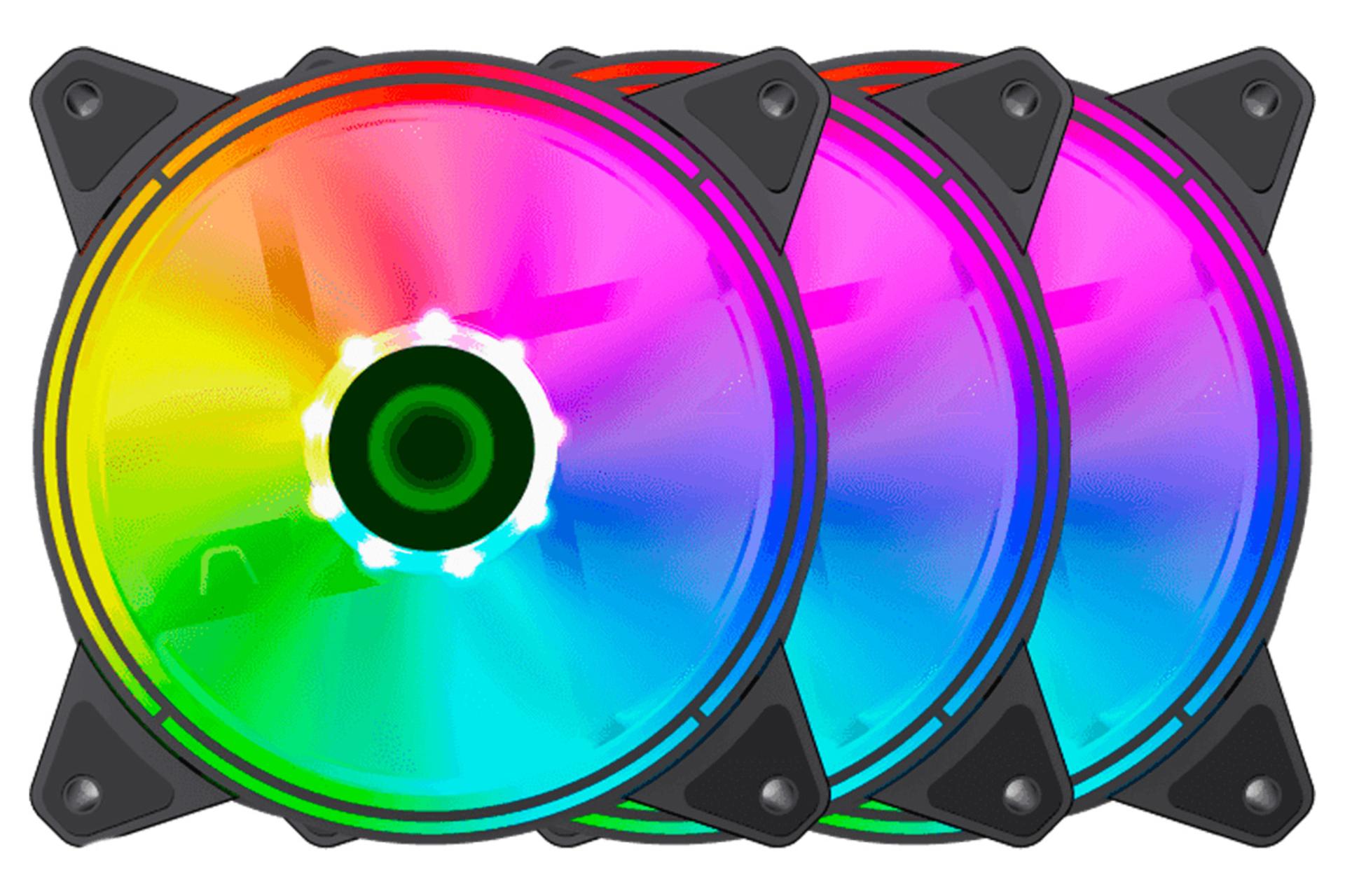 فن کیس گیم مکس RQ300 ARGB بسته 3 عددی