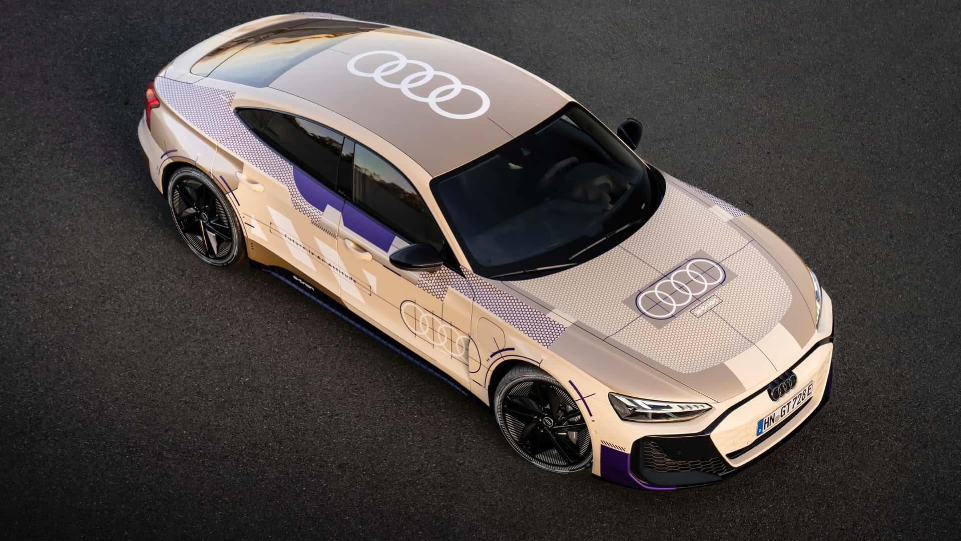 نمای بالا خودرو آئودی E-Tron GT Performance