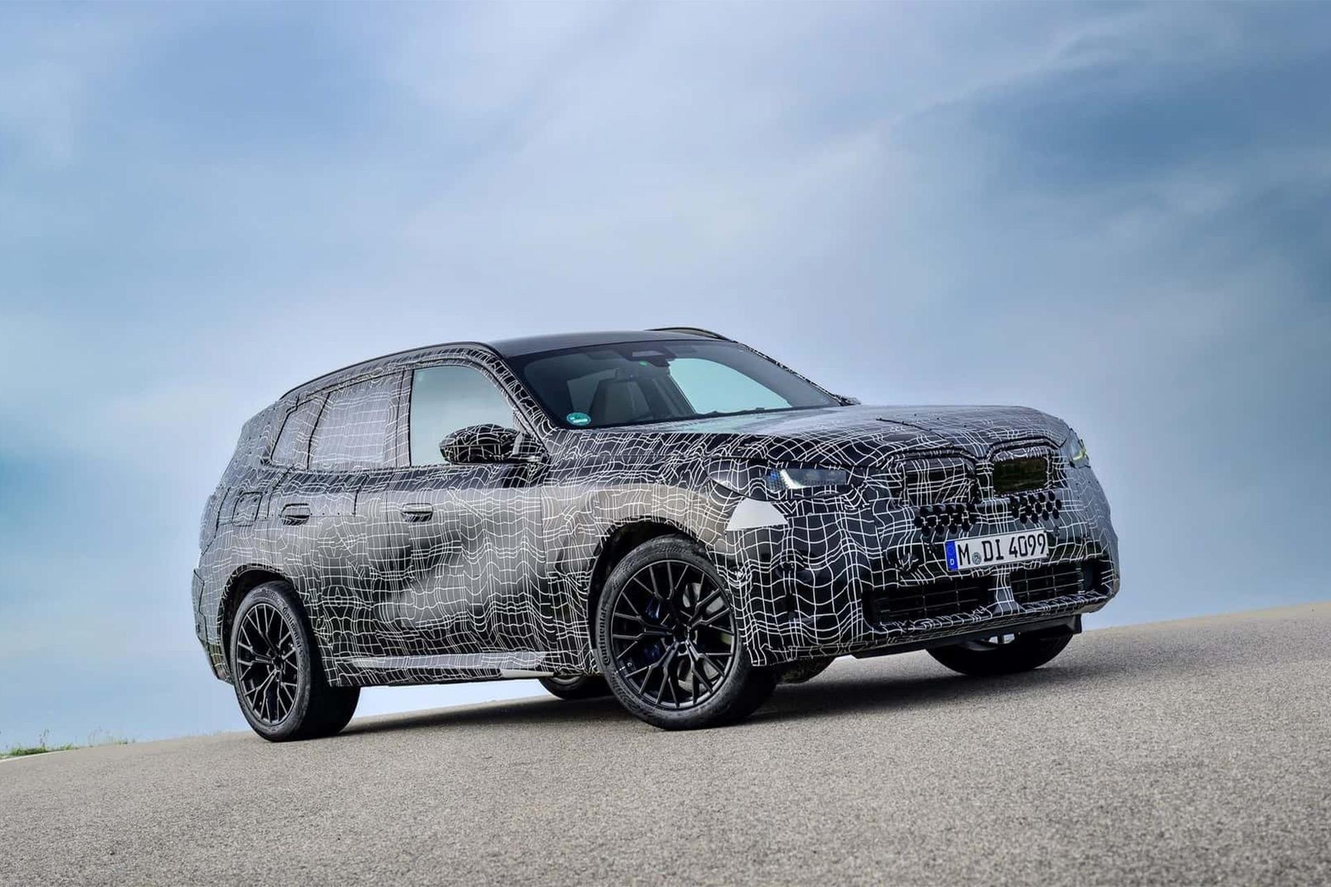 نسخه‌ی آزمایشی و استتار شده‌‌ی BMW X3 2025 از نمای سه‌چهارم جلو