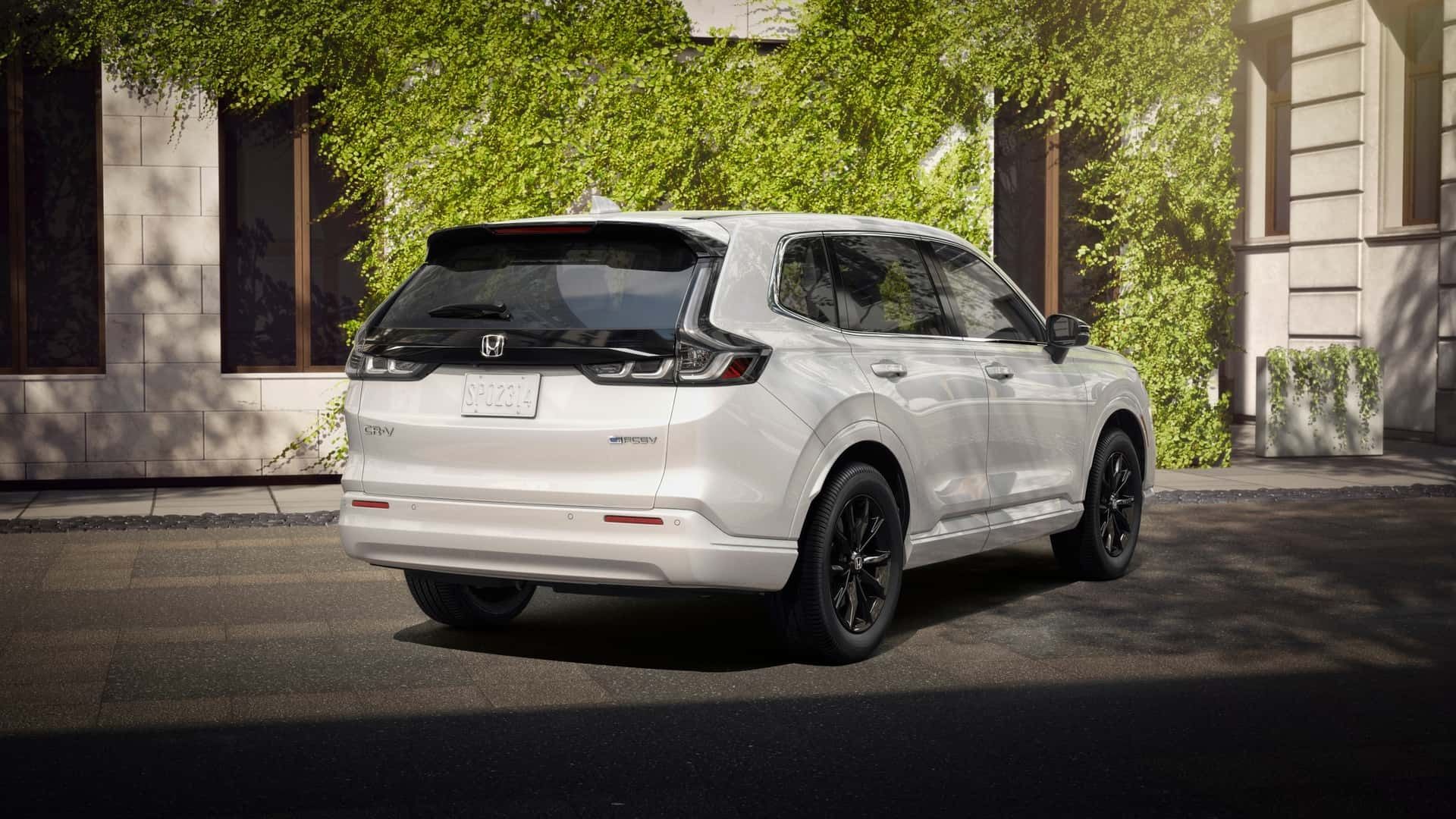 خودرو هوندا Honda CR-V e:FCEV نمای سه‌چهارم عقب رنگ سفید
