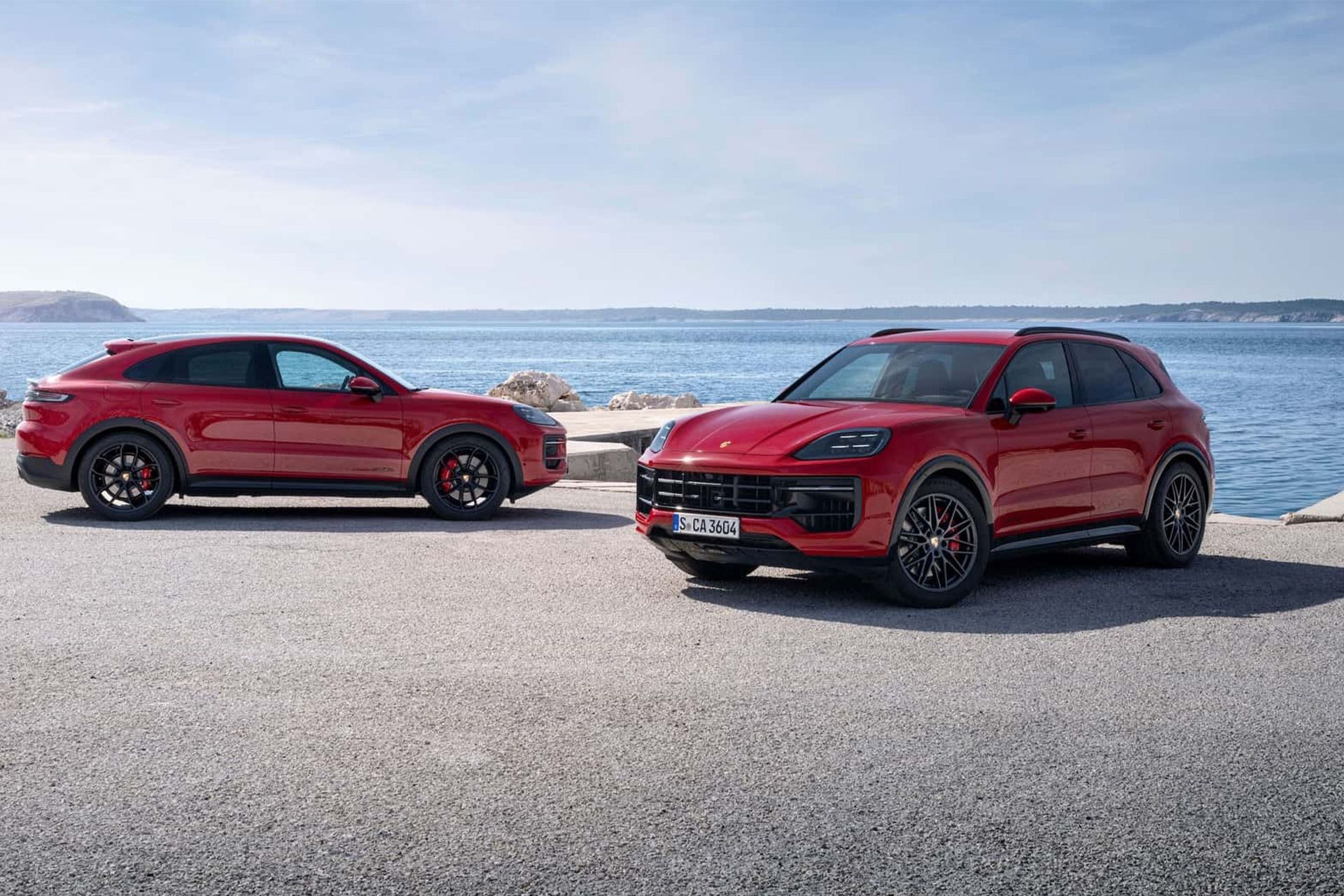 پورشه کاین GTS 2025 از نمای جلو و جانبی