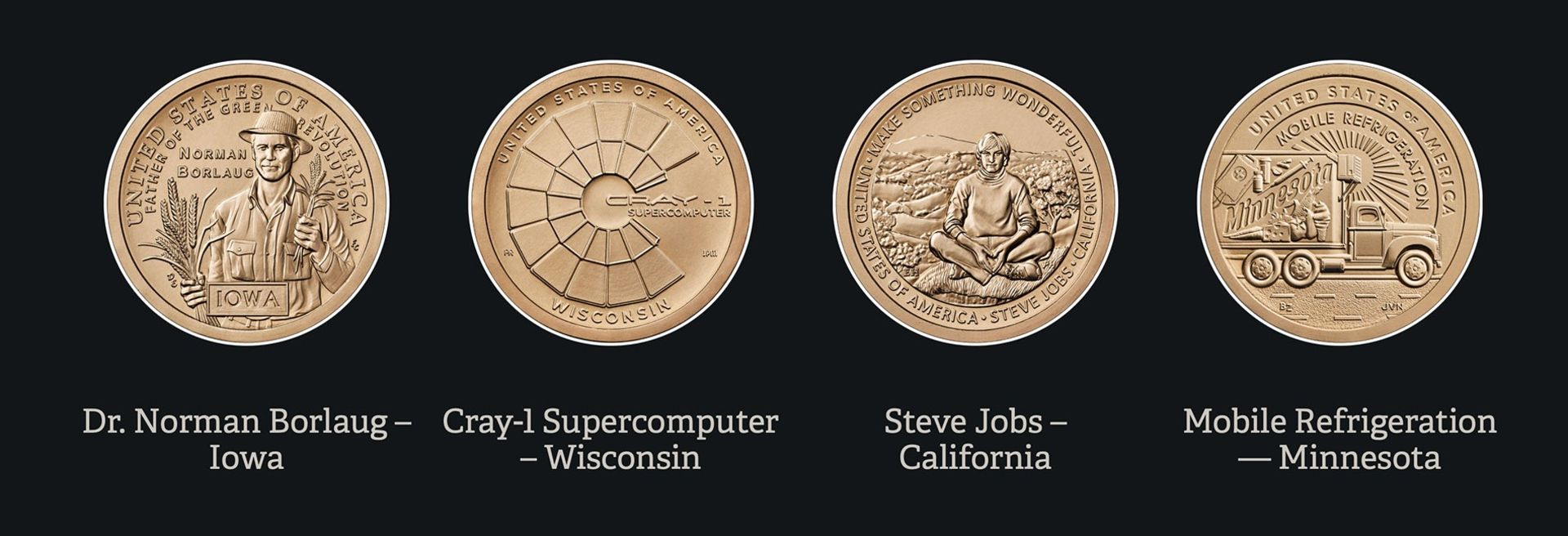 ضرب سکه با تصاویر افراد تأثیرگذار آمریکا