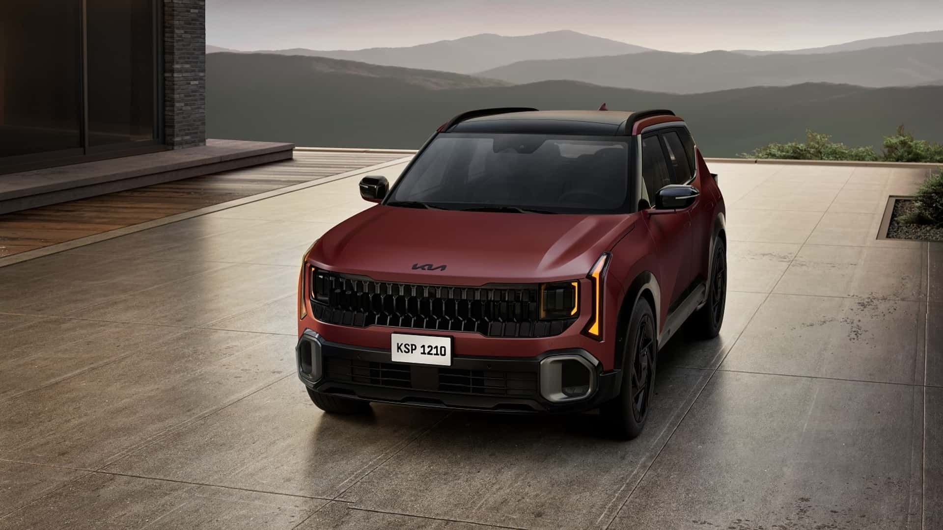 نمای سه‌چهارم جلو خودرو کیا سلتوس