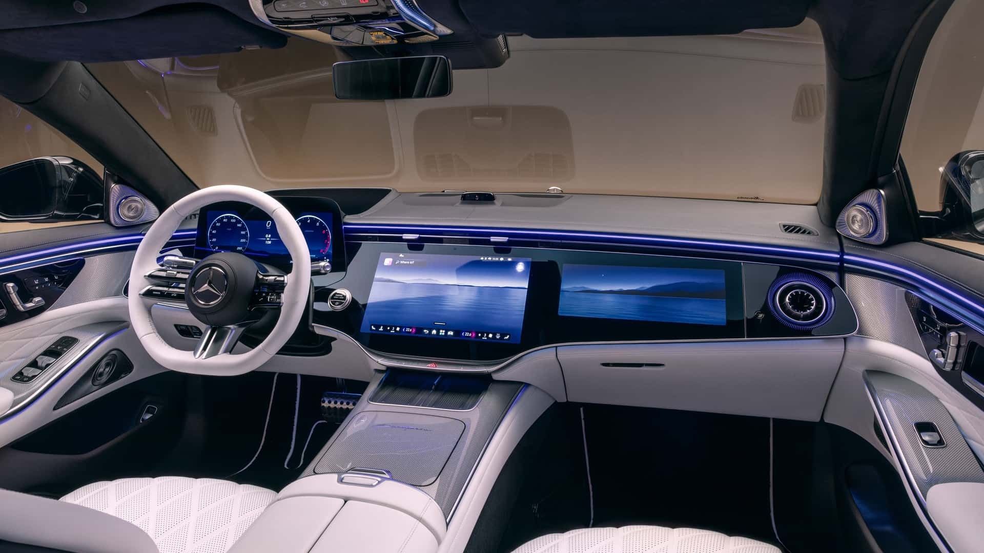 نمای داخل کابین خودرو مرسدس اس کلاس ۲۰۲۷