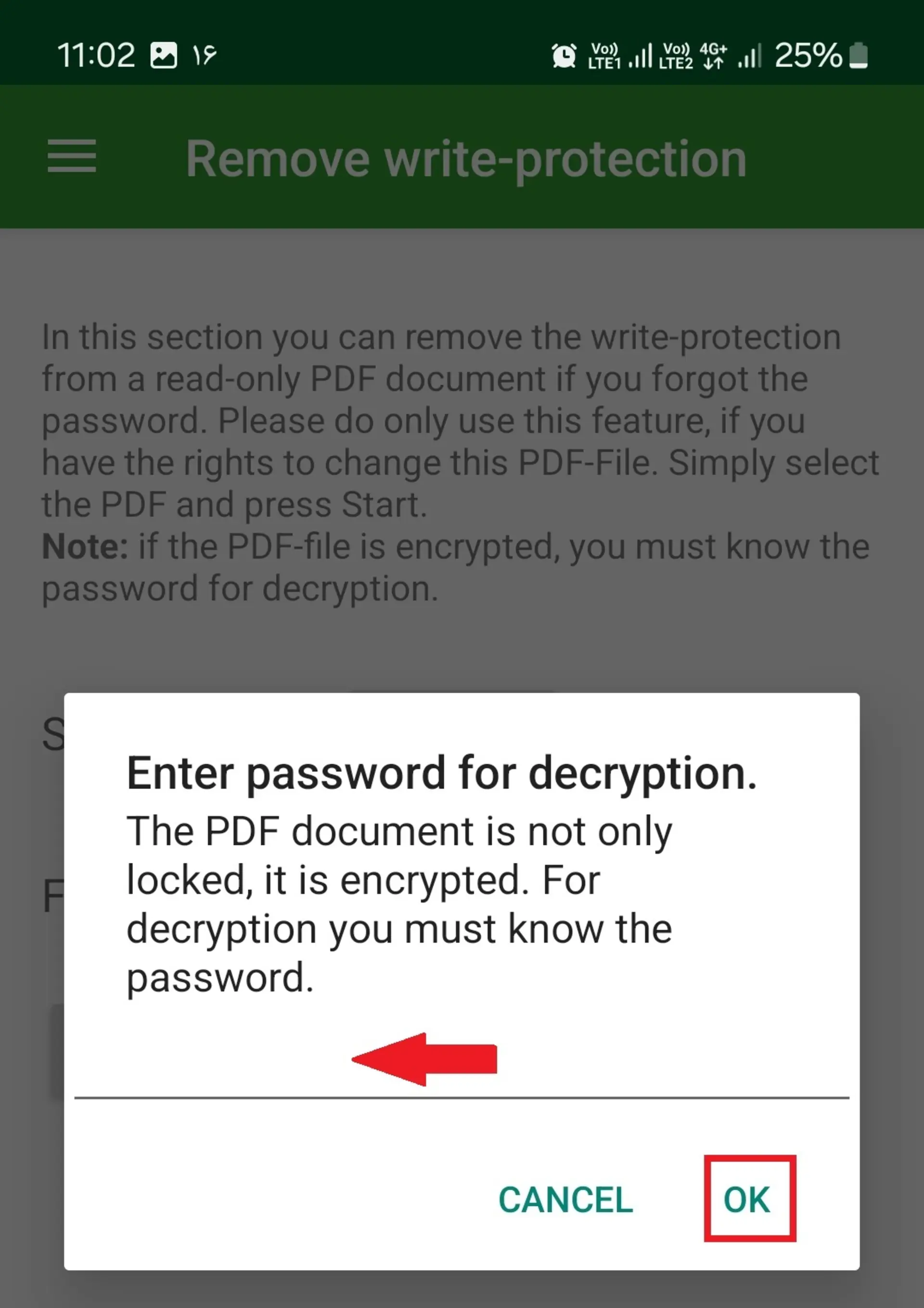 حذف قفل pdf در اندروید