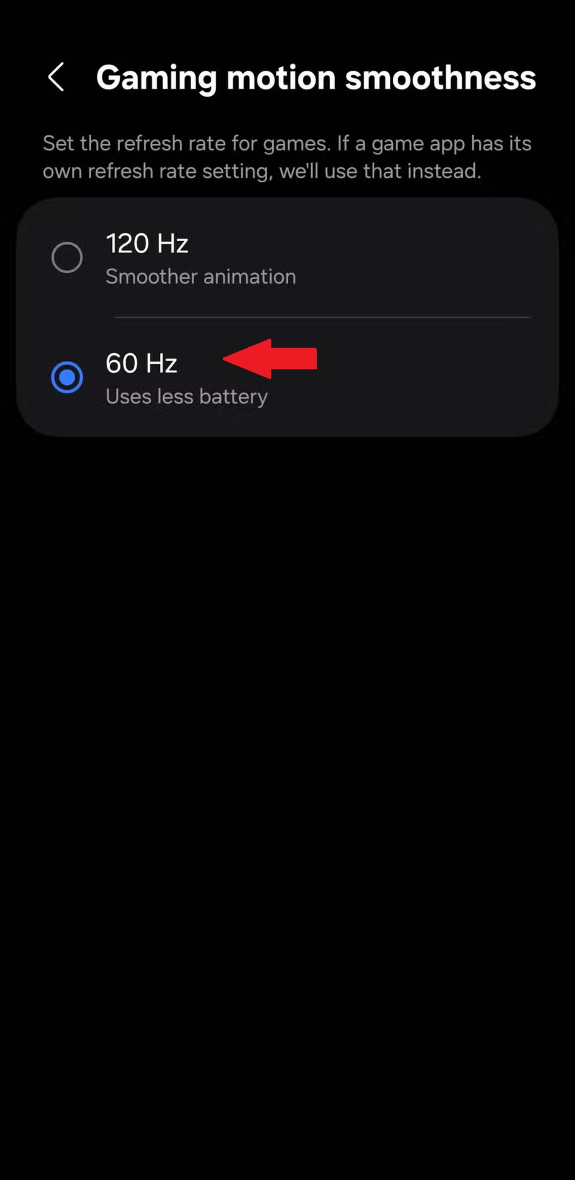 تنظیم نرخ نوسازی در One UI 7