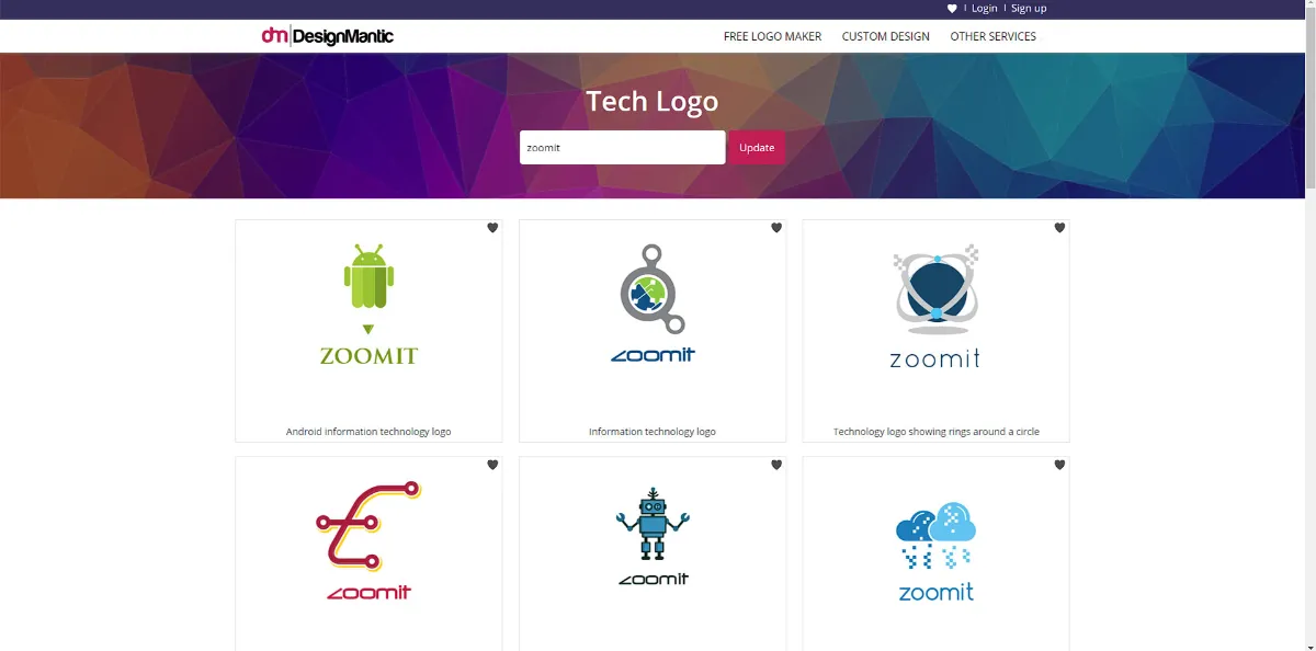 Various logo templates on designmatic site