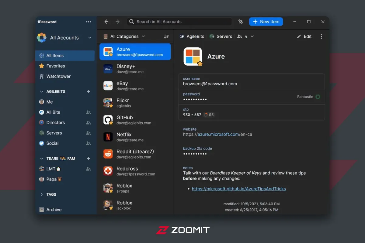 صفحه دانلود اپلیکیشن Azure و گزینه های مختلف
