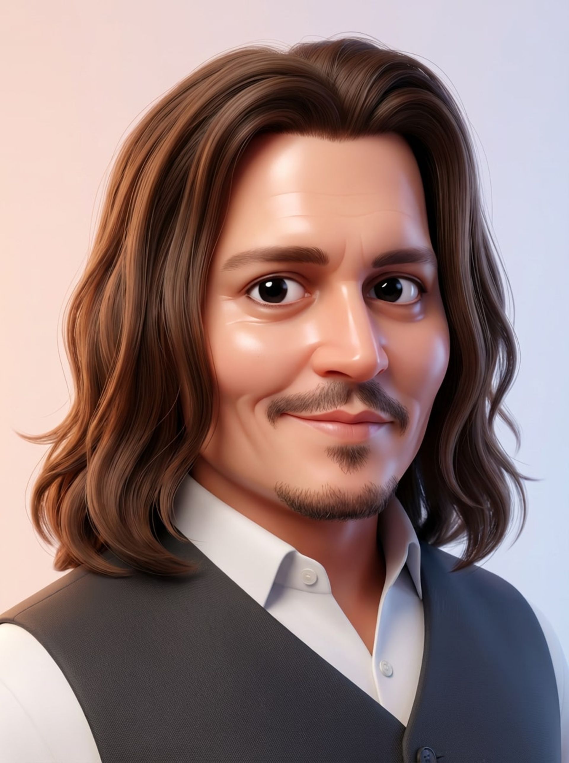 رندر سه بعدی از جانی دپ