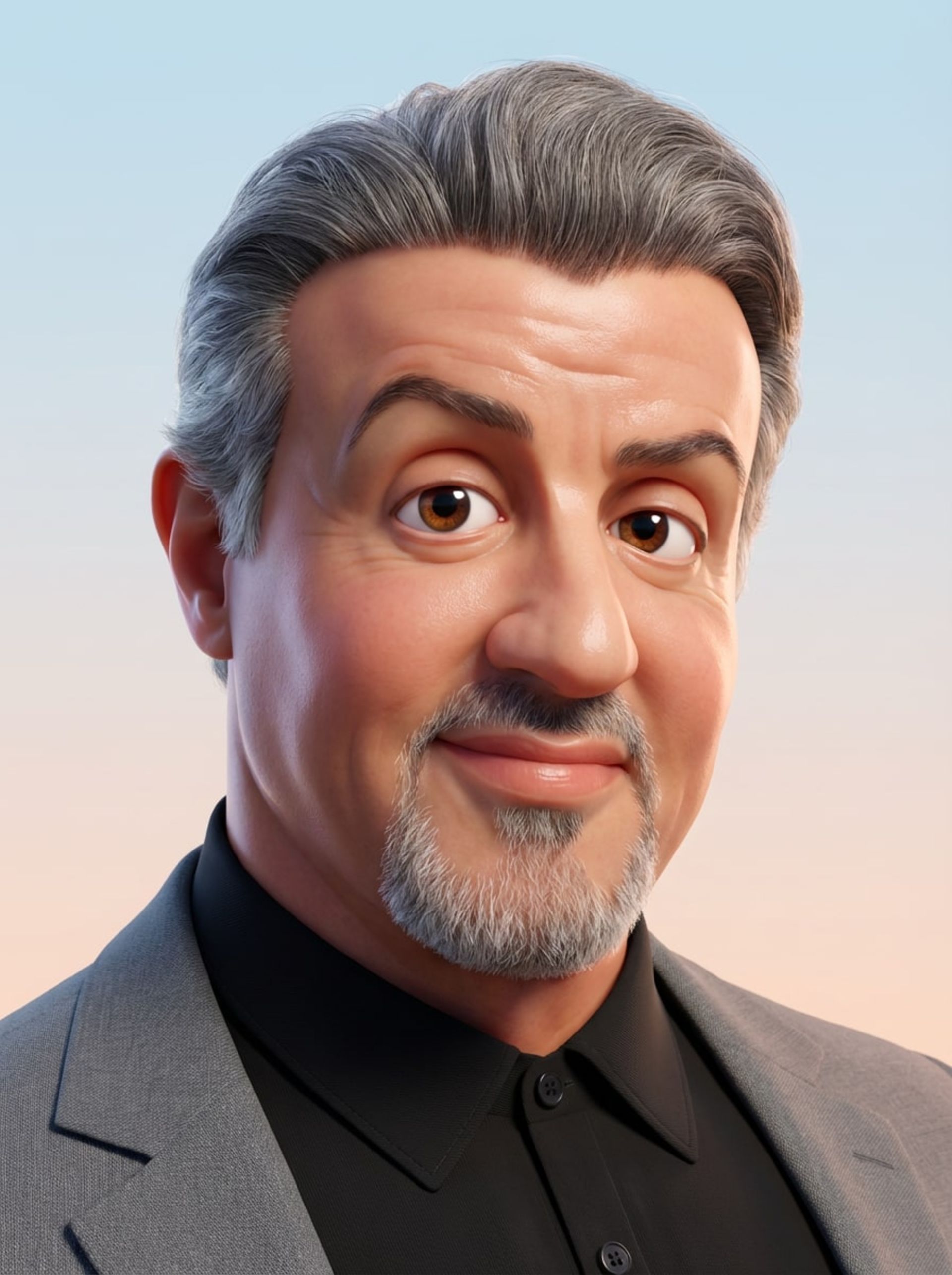 رندر سه بعدی از سیلوستر استالون