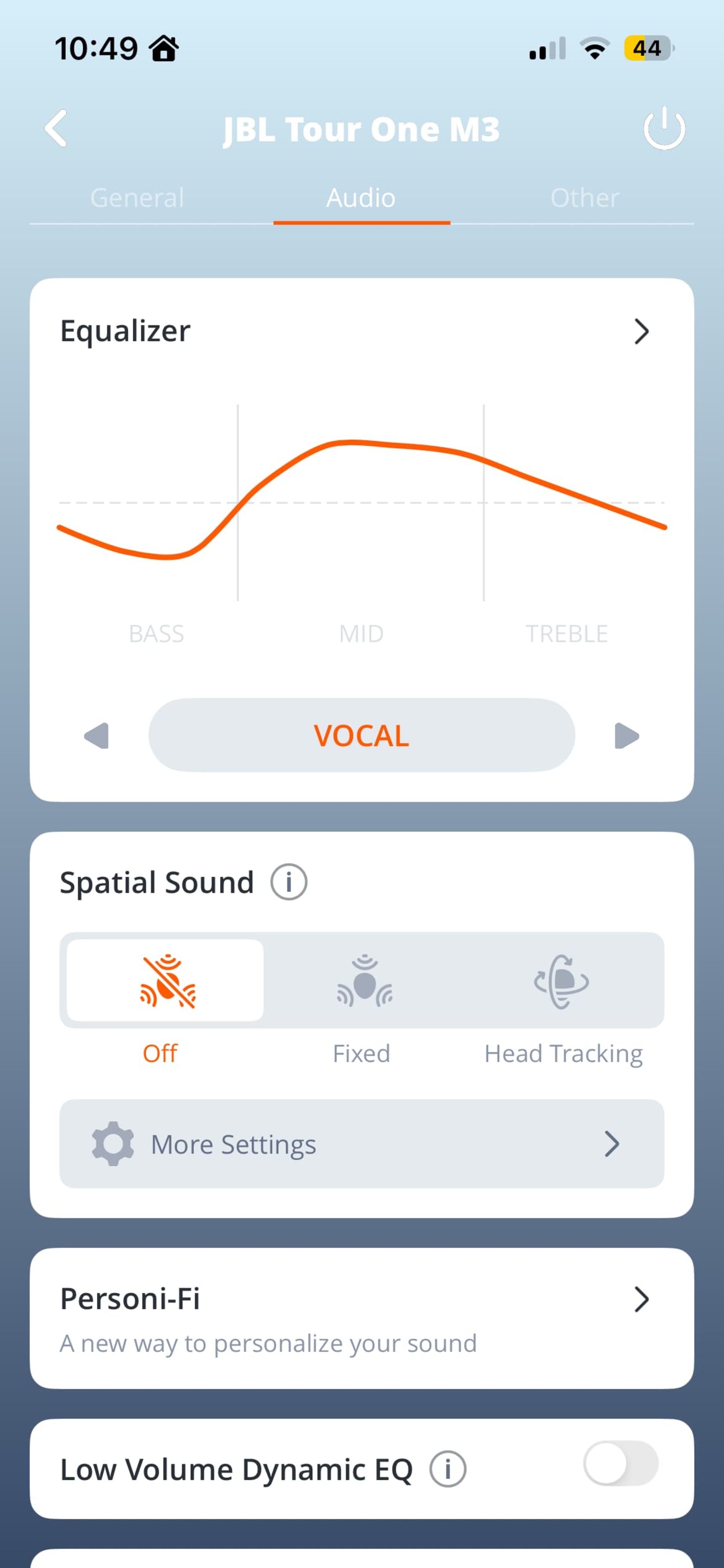 اپلیکیشن هدفون JBL Tour One M3
