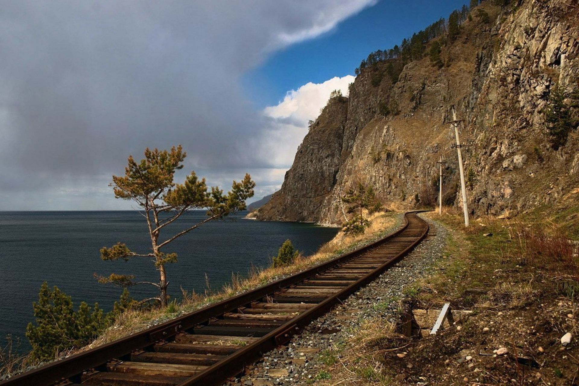نمای امروزی مسیر راه‌آهن بایکال 