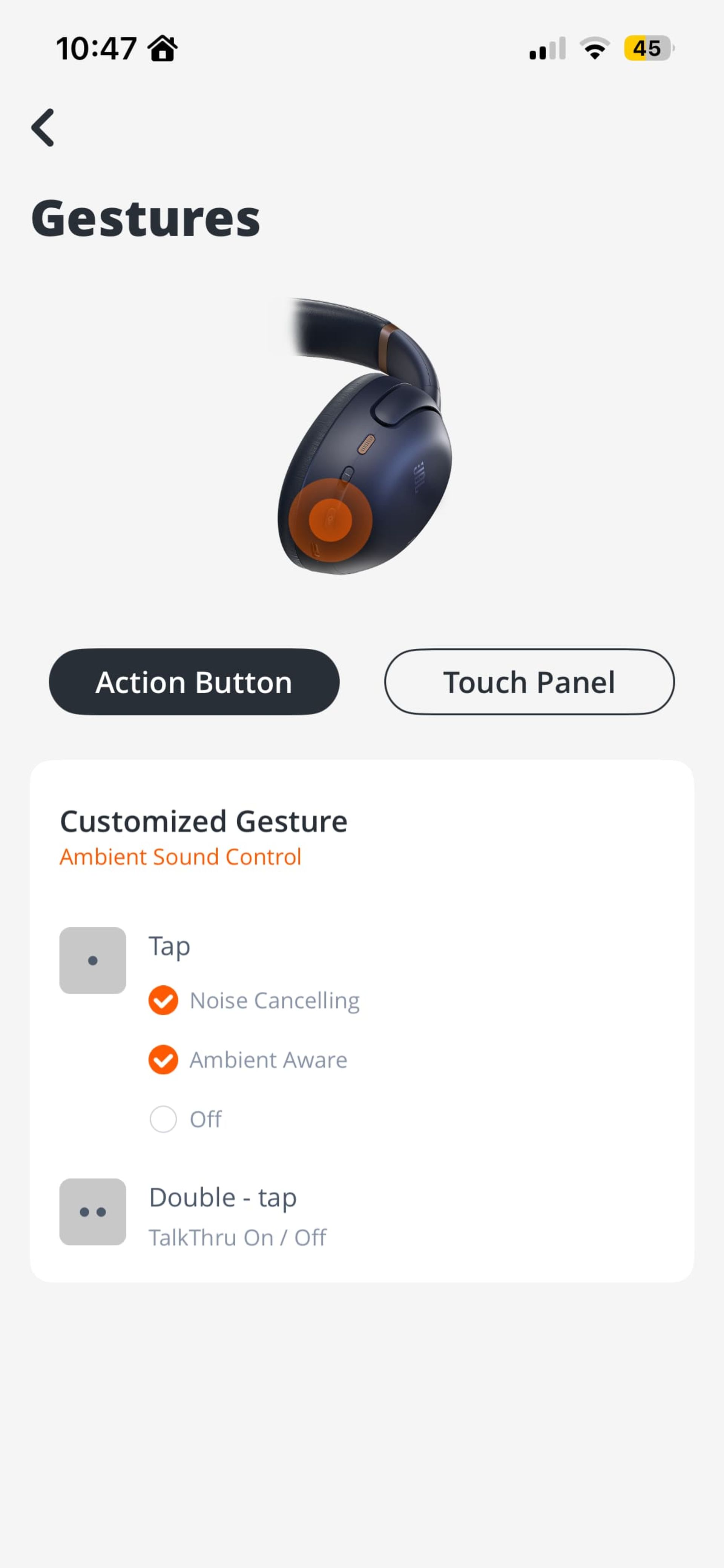 اپلیکیشن هدفون JBL Tour One M3