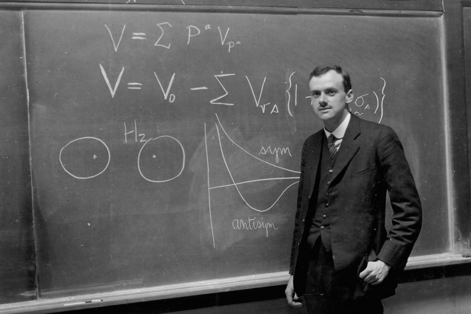 پل دیراک فیزکیدان درحال تدریس