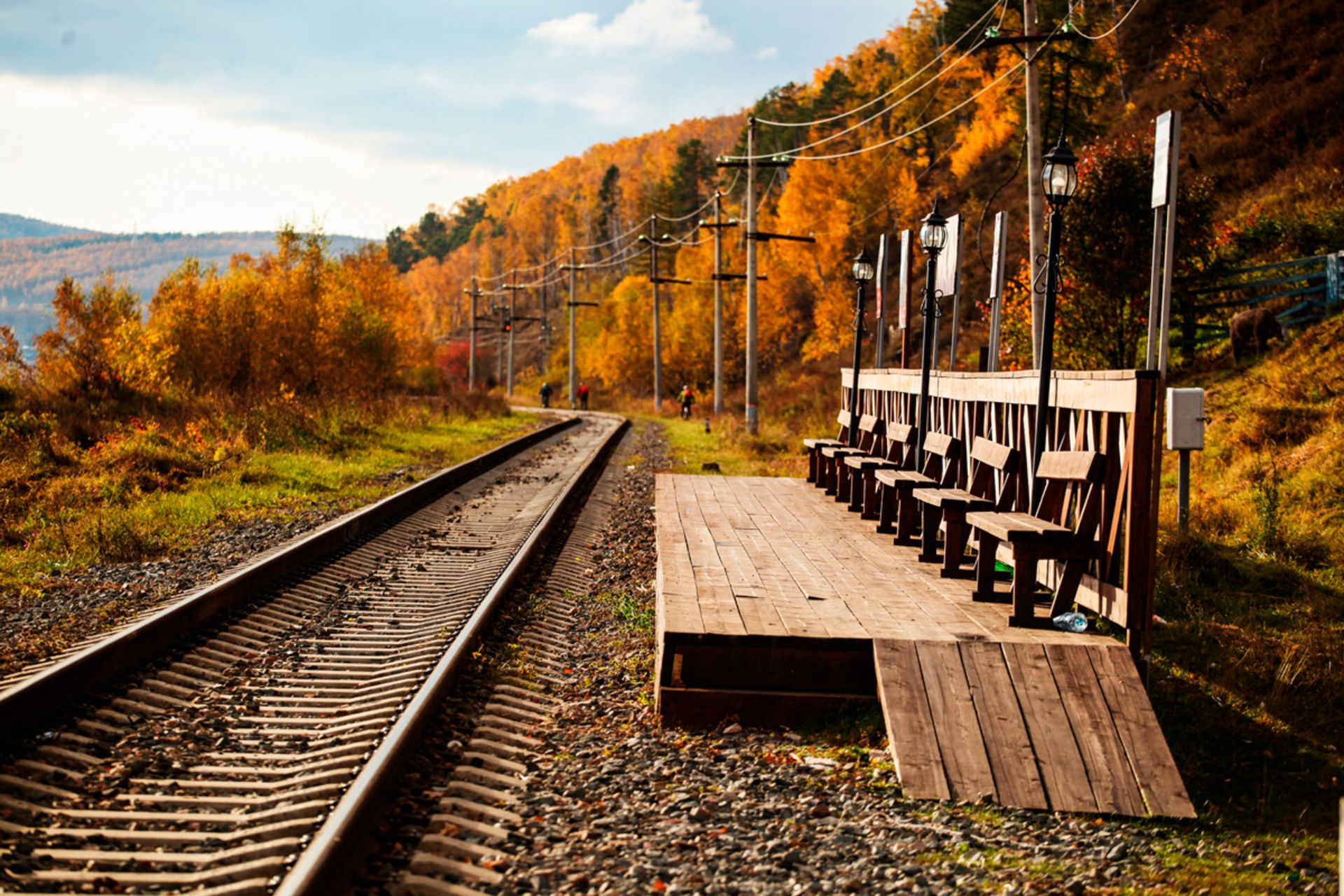 نمای امروزی مسیر راه‌آهن بایکال 