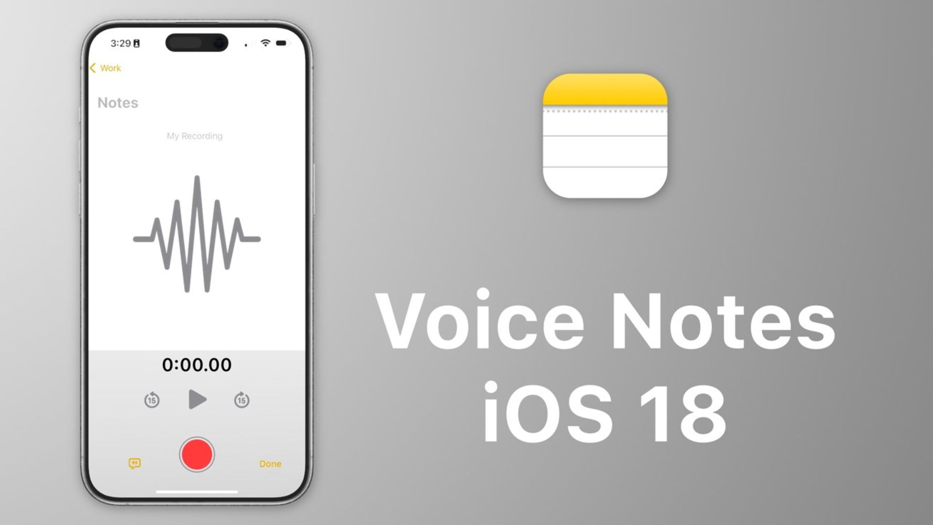 ضبط صدا در برنامه Notes iOs 18