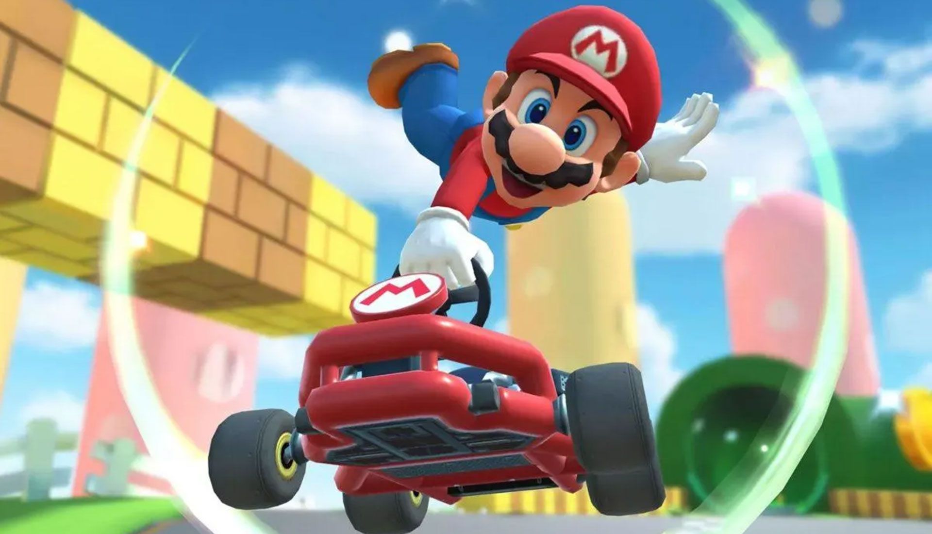 شخصیت ماریو در حال رانندگی