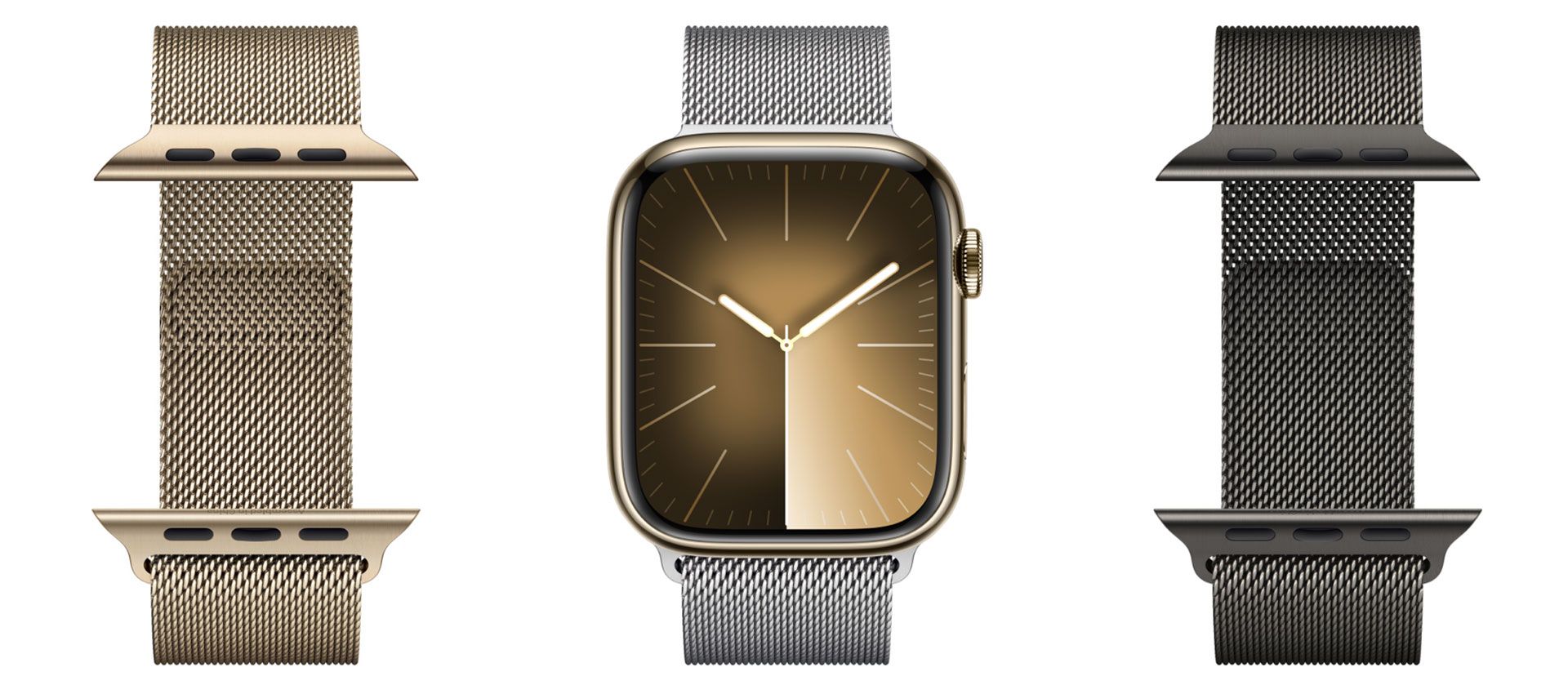 سه رنگ از بند فولاد ضدزنگ اپل واچ