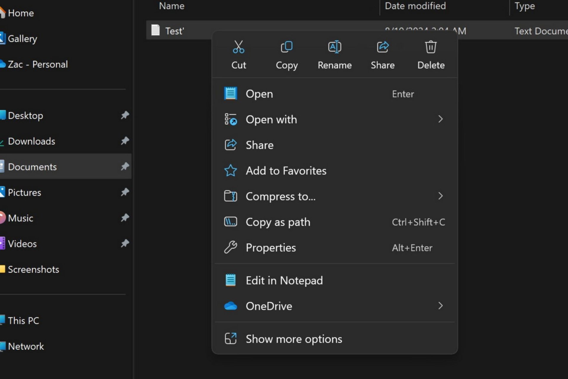 New design of context menu