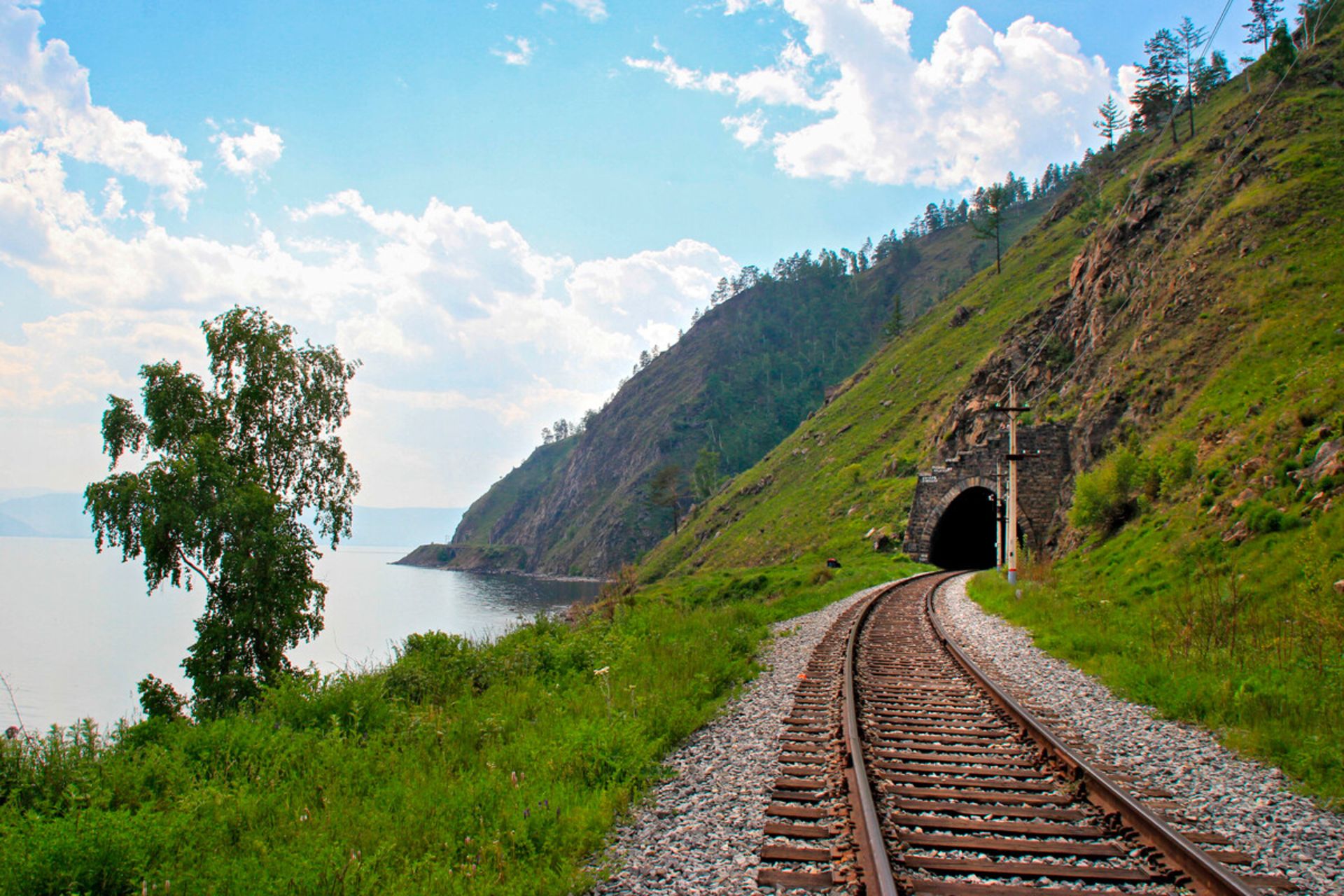 نمای امروزی مسیر راه‌آهن بایکال 