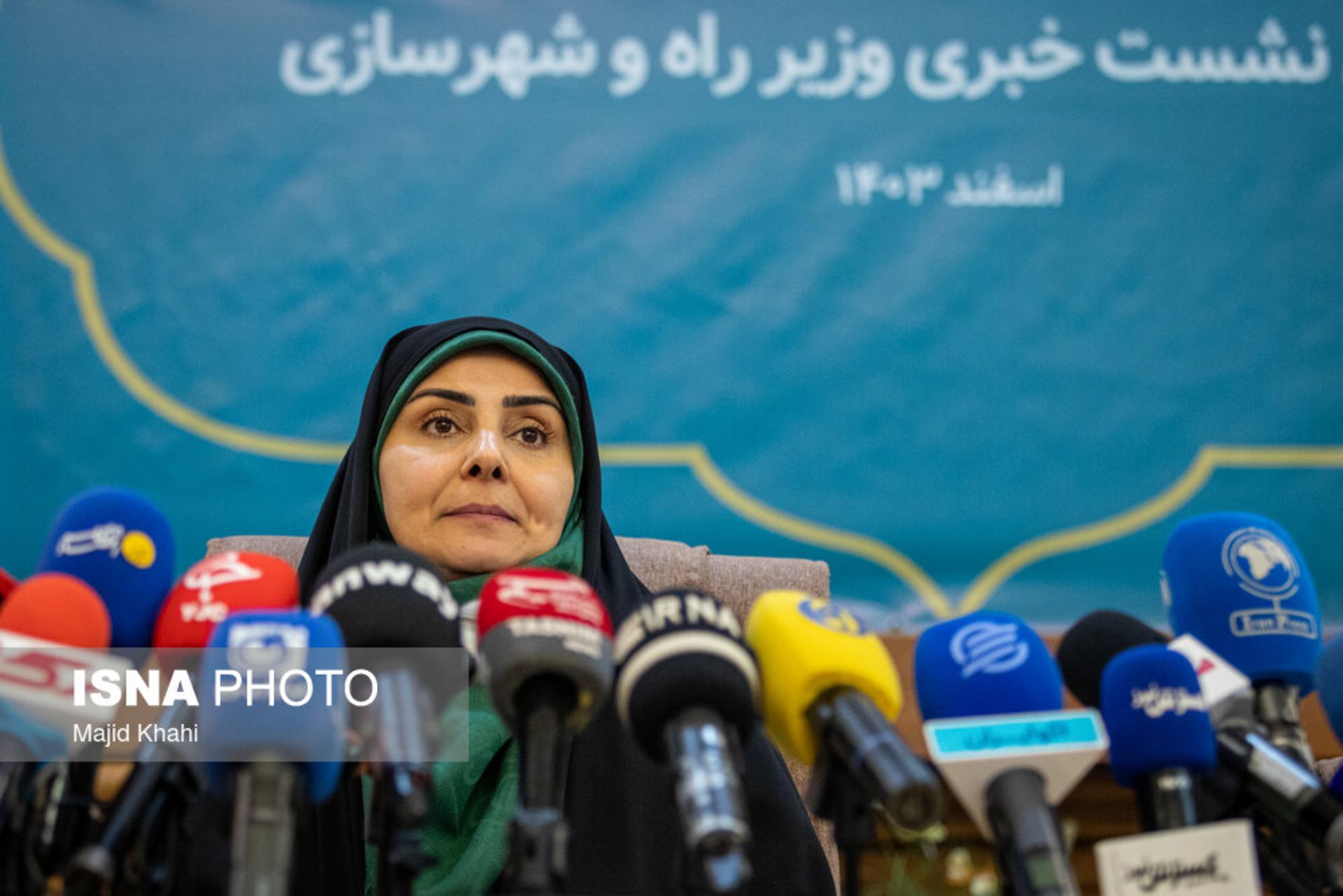 فرزانه صادق، وزیر راه و شهرسازی دولت چهاردهم در نشست خبری