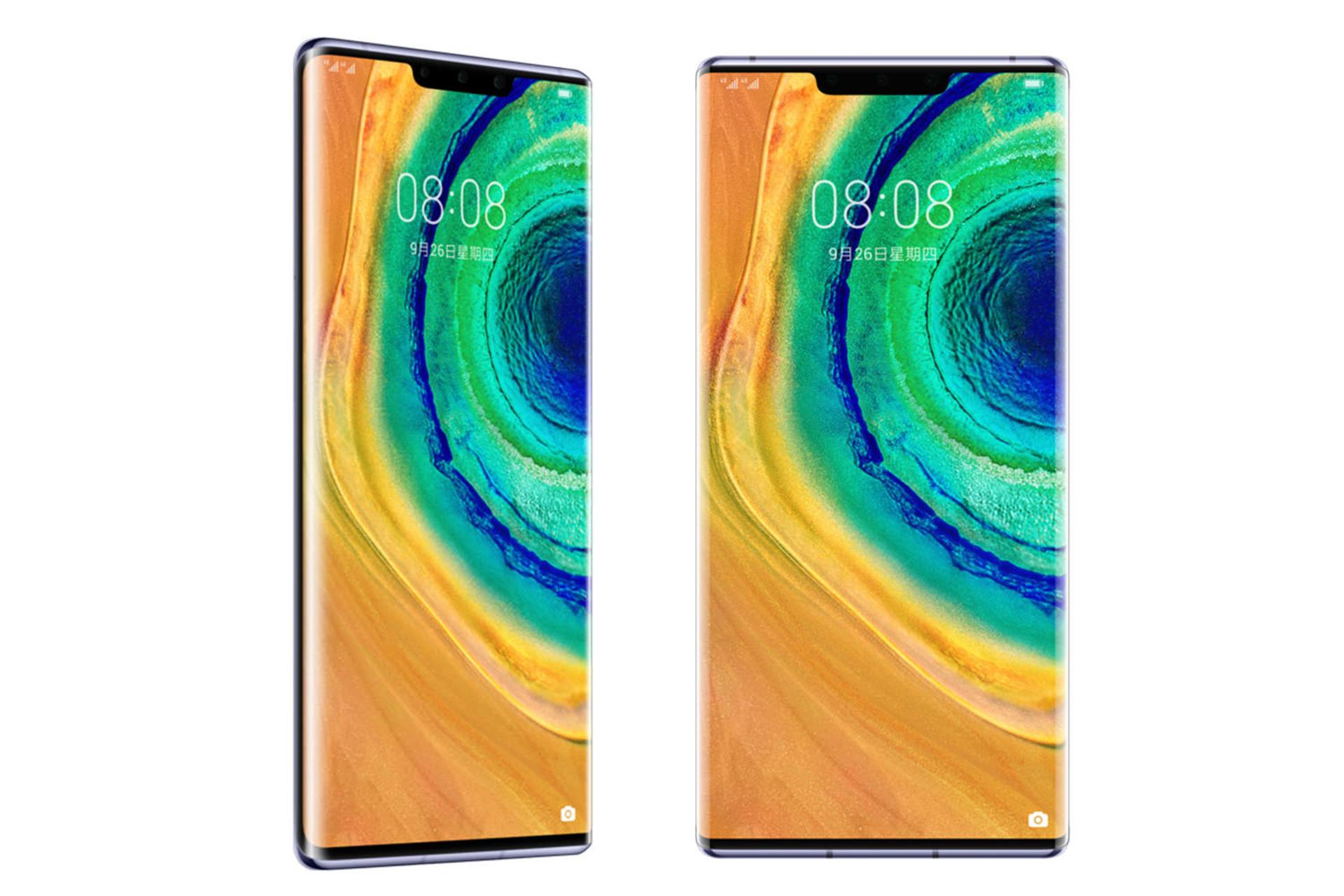 میت ۳۰ پرو هواوی / huawei mate 30 pro از نمای جلو نمایشگر