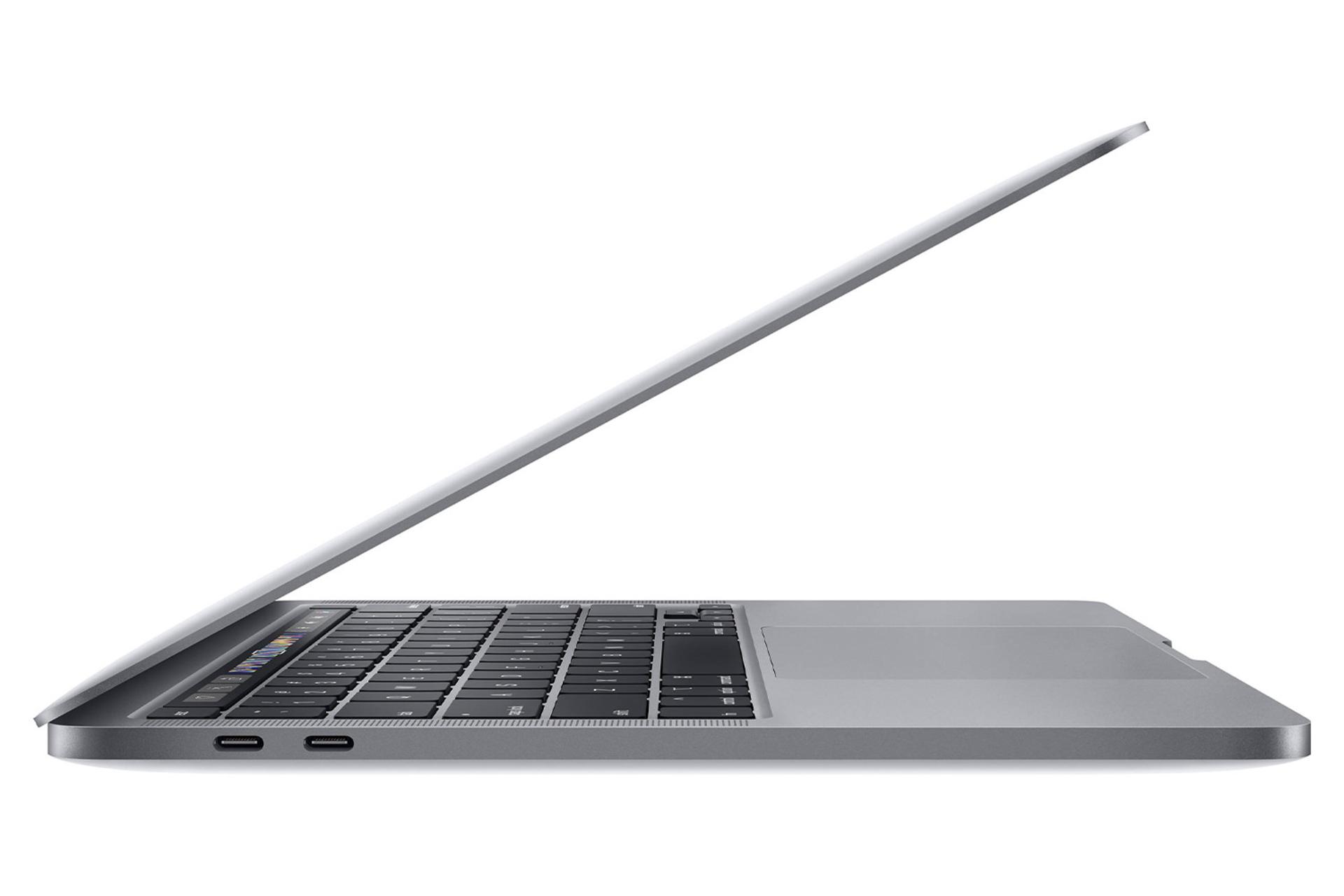 مک بوک پرو 13 اینچی 2020 اپل - نمای بغل  و صفحه کلید / Apple Macbook Pro 13 2020
