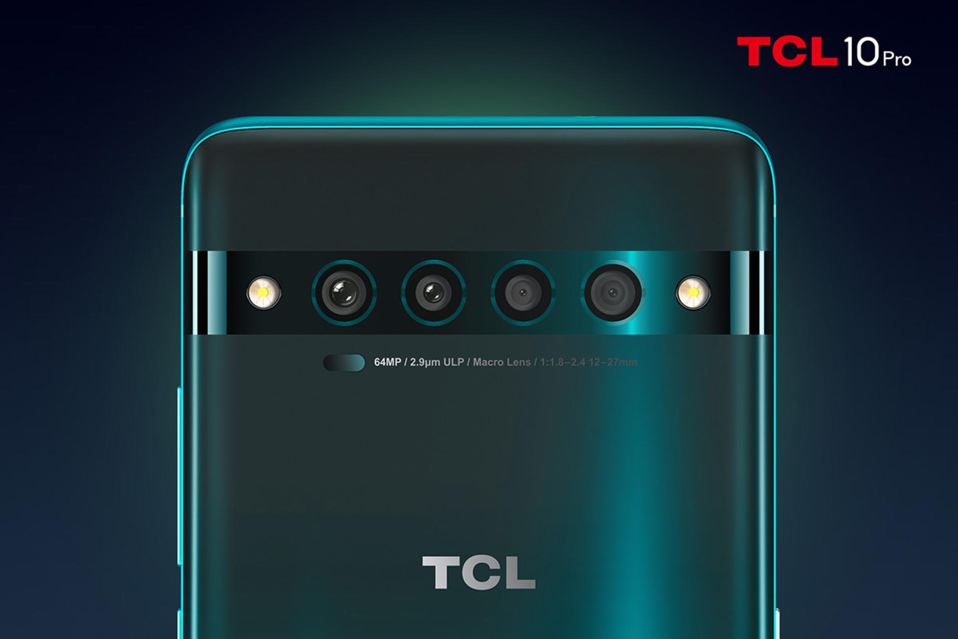  گوشی تی سی ال ۱۰ پرو / TCL 10 Pro از نمای پشت سبز