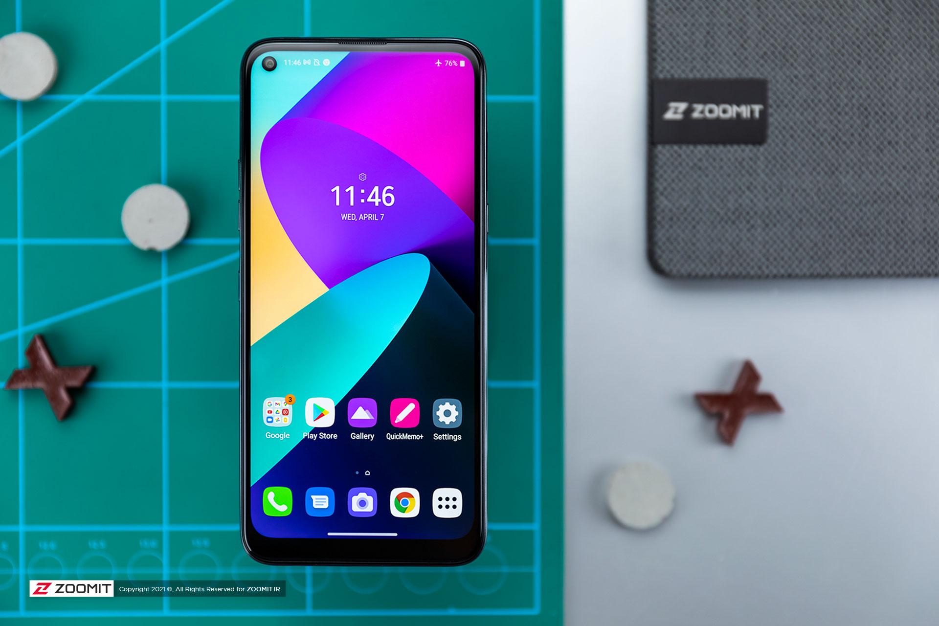 طراحی جلوی گوشی ال جی K61 و رابط کاربری LG UX