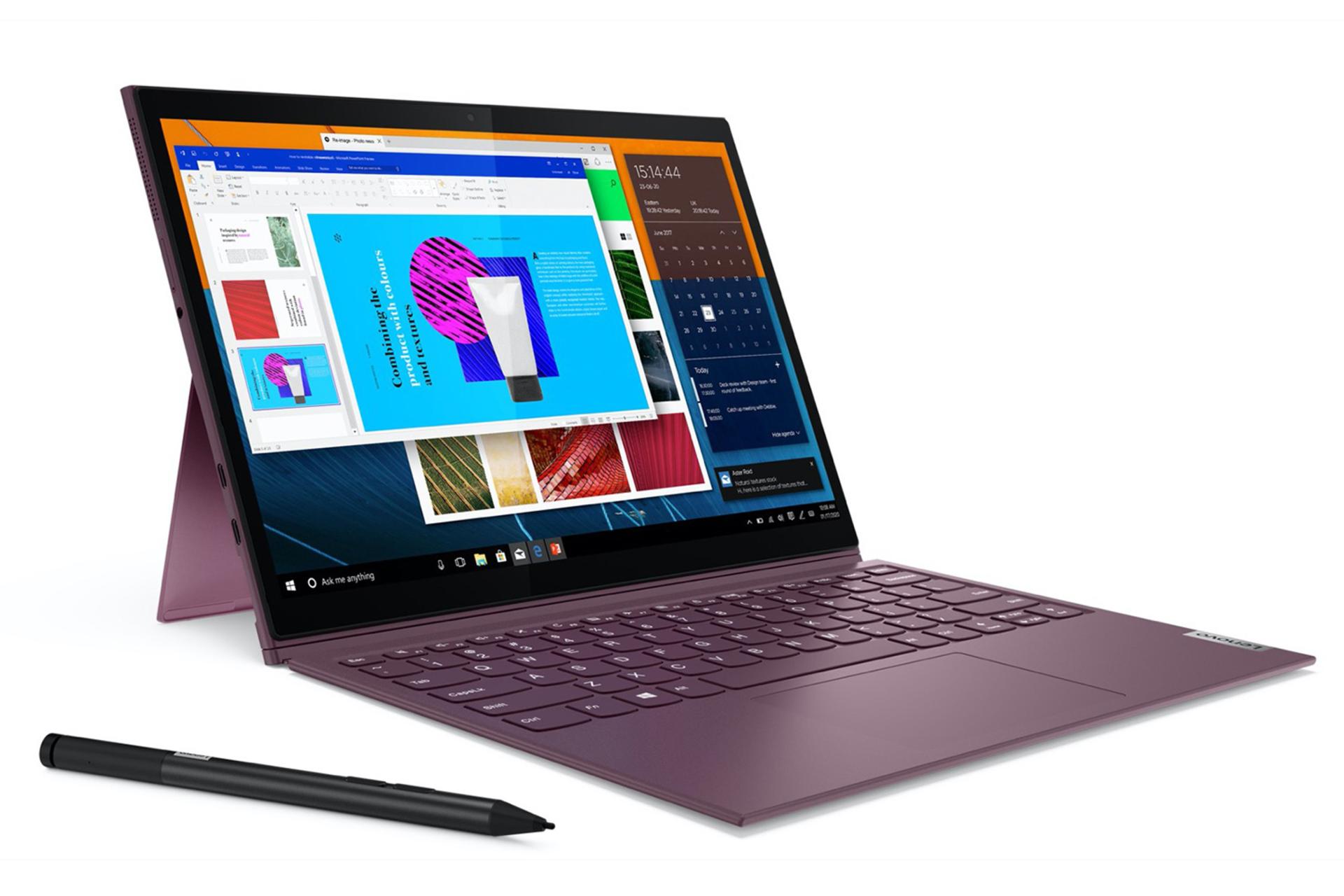 نمای نیمرخ چپ لپ تاپ لنوو یوگا دوئت 7i