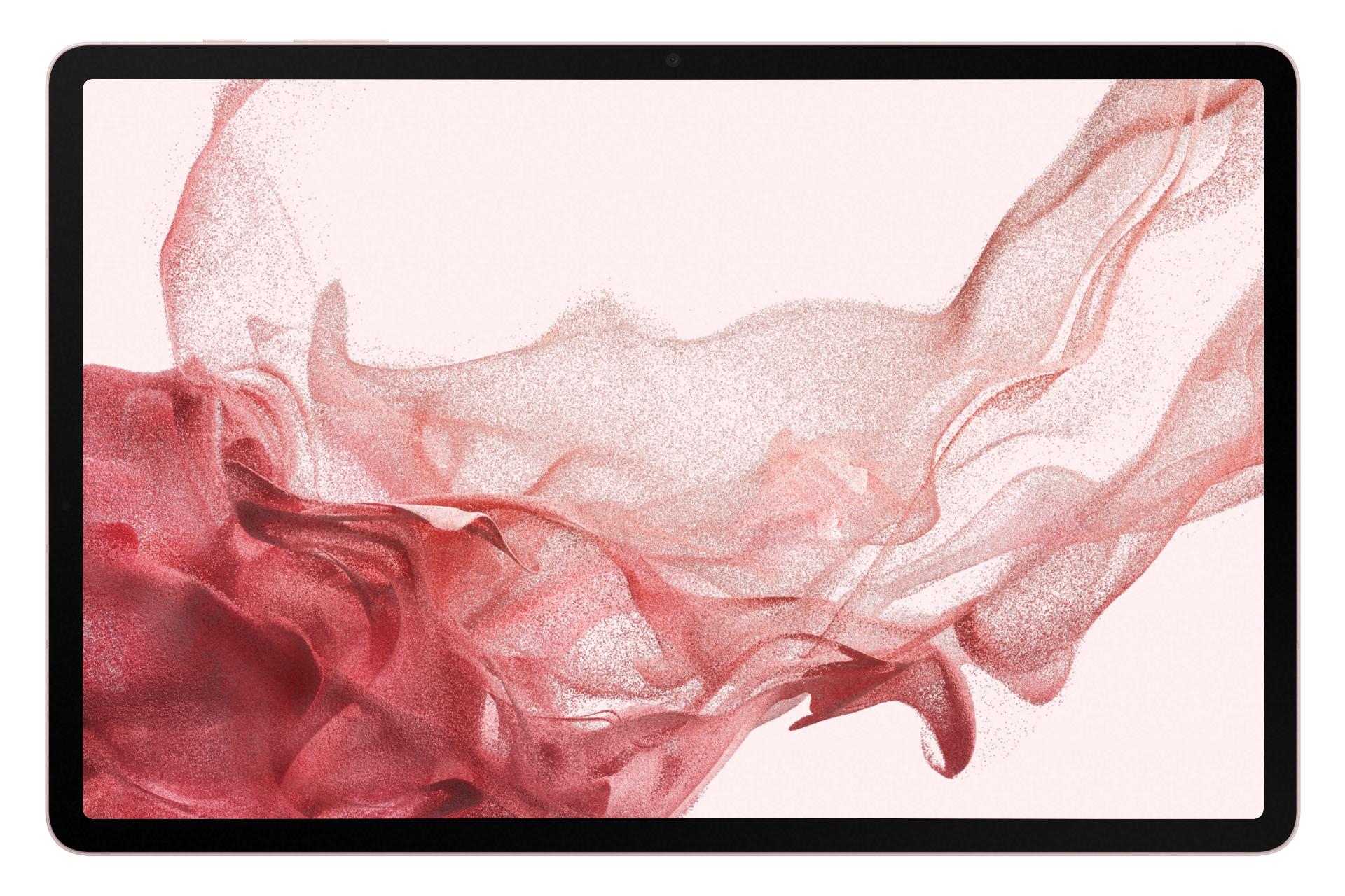 تبلت سامسونگ گلکسی تب S8 پلاس از نمای جلو با صفحه روشن