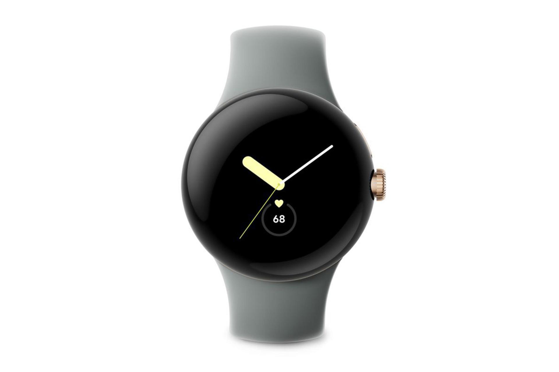 نمای جلو ساعت هوشمند گوگل پیکسل واچ