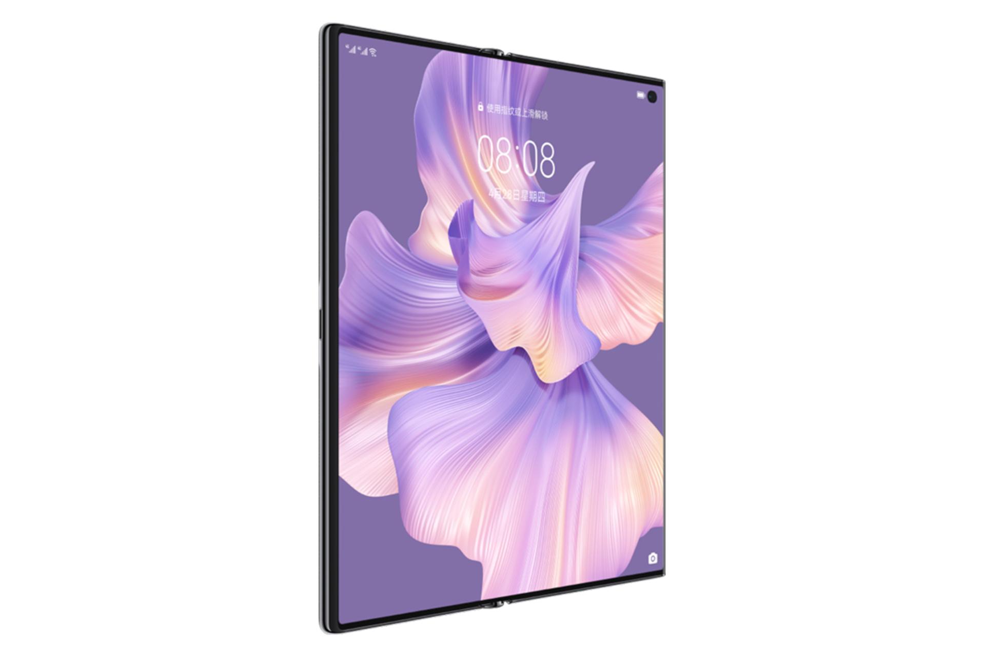 نمای نیمرخ چپ گوشی هواوی میت بوک Xs 2 در حالت باز