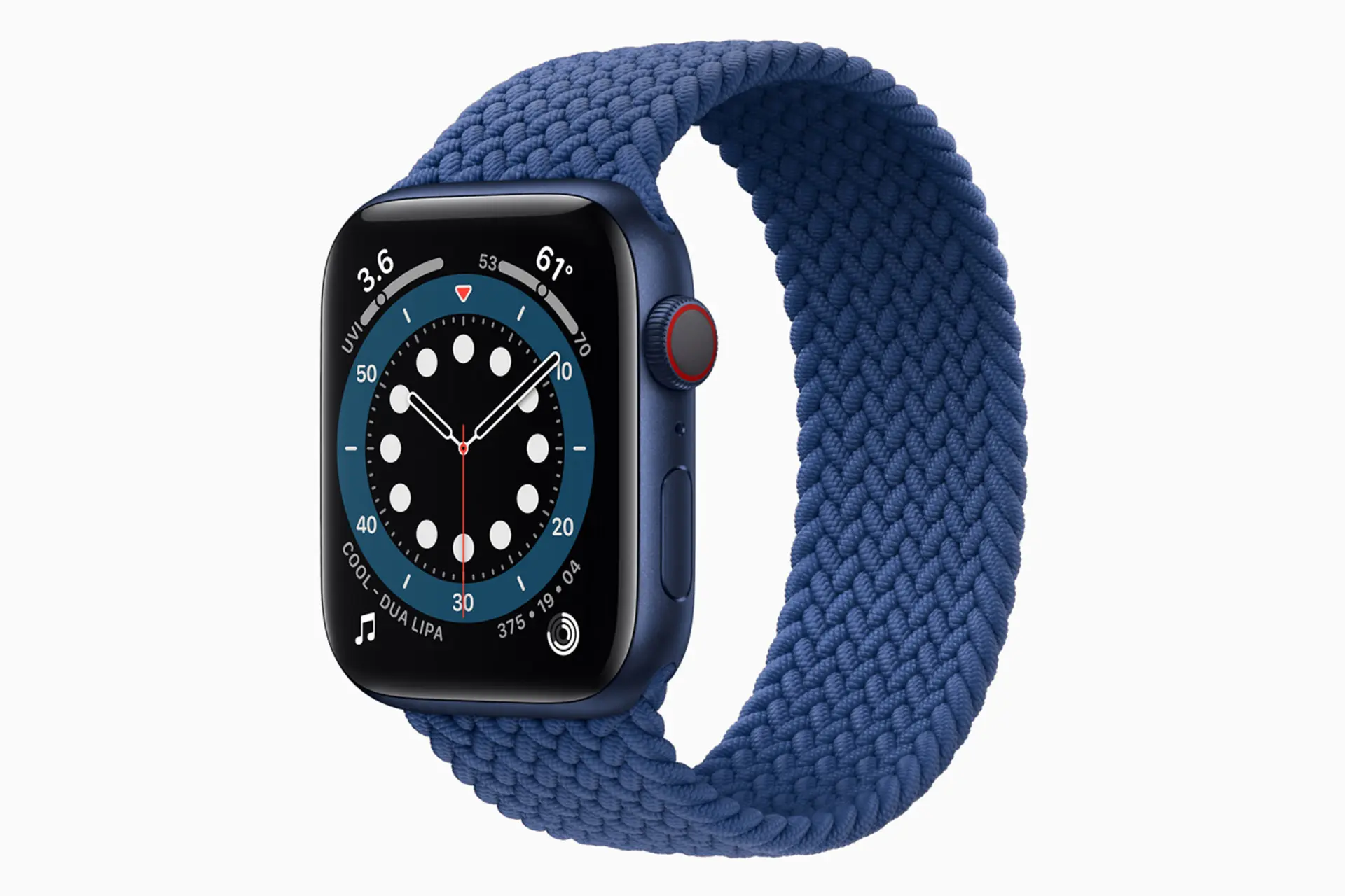 مدل آبی اپل واچ سری ۶ / Apple Watch Series 6 بند بافته شده