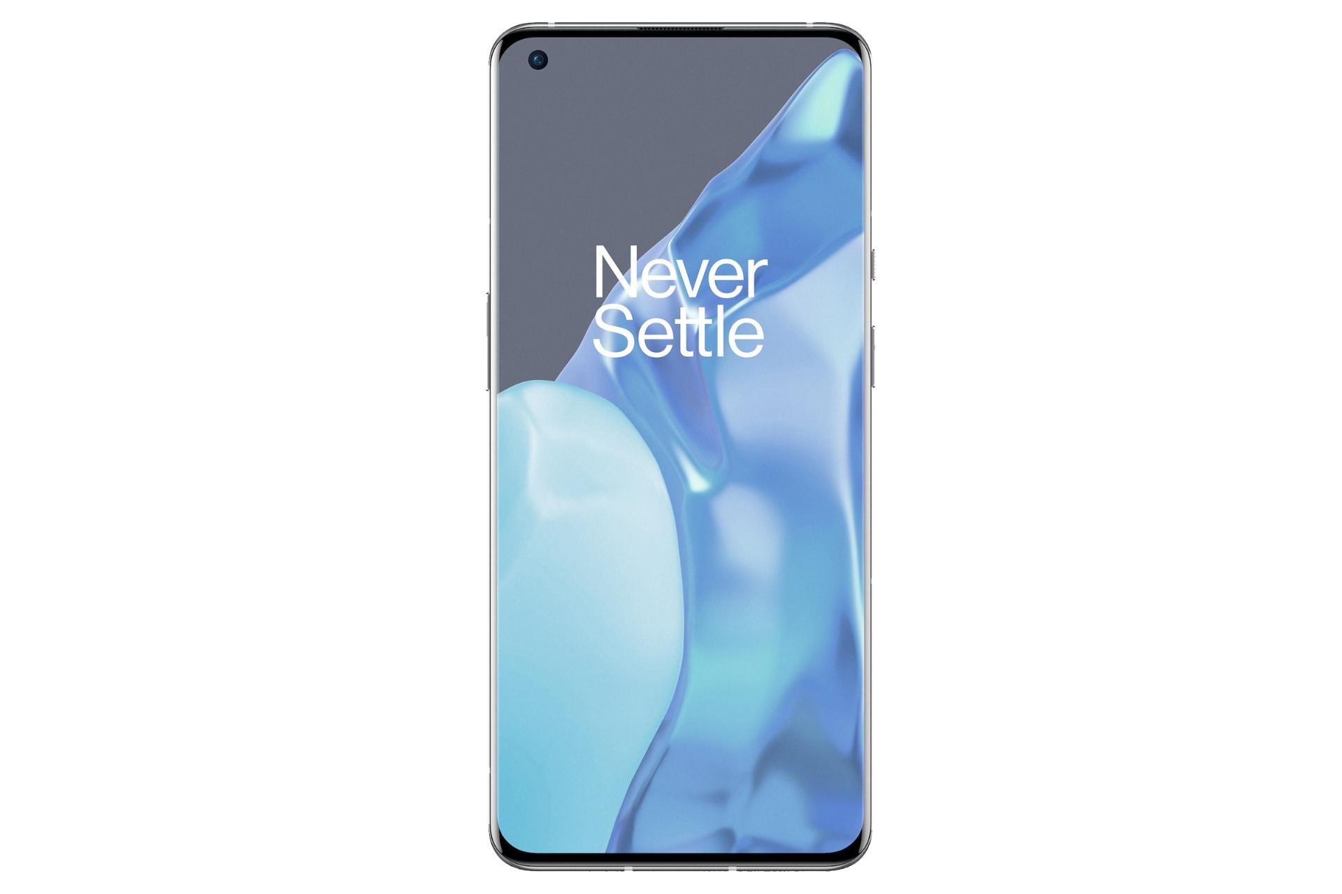 نمای جلو گوشی وان پلاس ۹ پرو با رنگ نقره ای