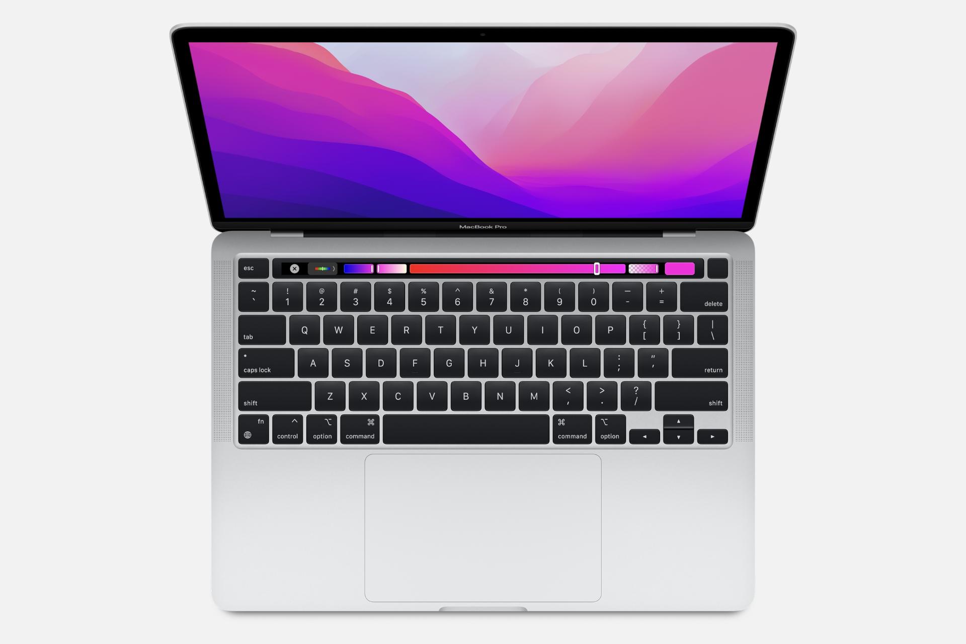 نمای بالا مک بوک پرو ام 2 اپل / Apple MacBook Pro M2 نقره ای