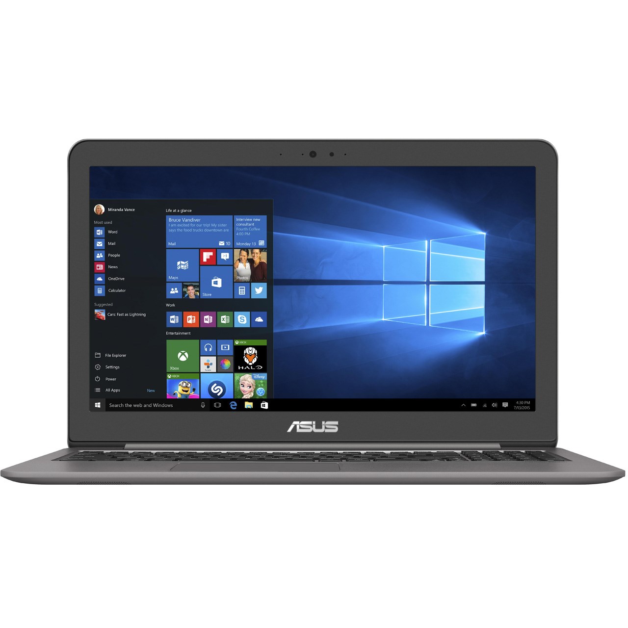 Asus ZenBook UX510UW I7 - Ordinateur Portable 15.6" - Windows 10 - SSD 256Go + HDD 1To - 8Go RAM (occasion)