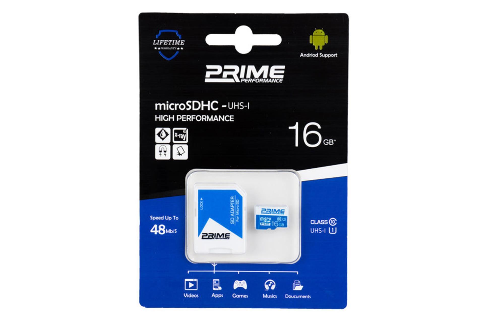Prime microSDHC Class 10 UHS-I U1 16GB