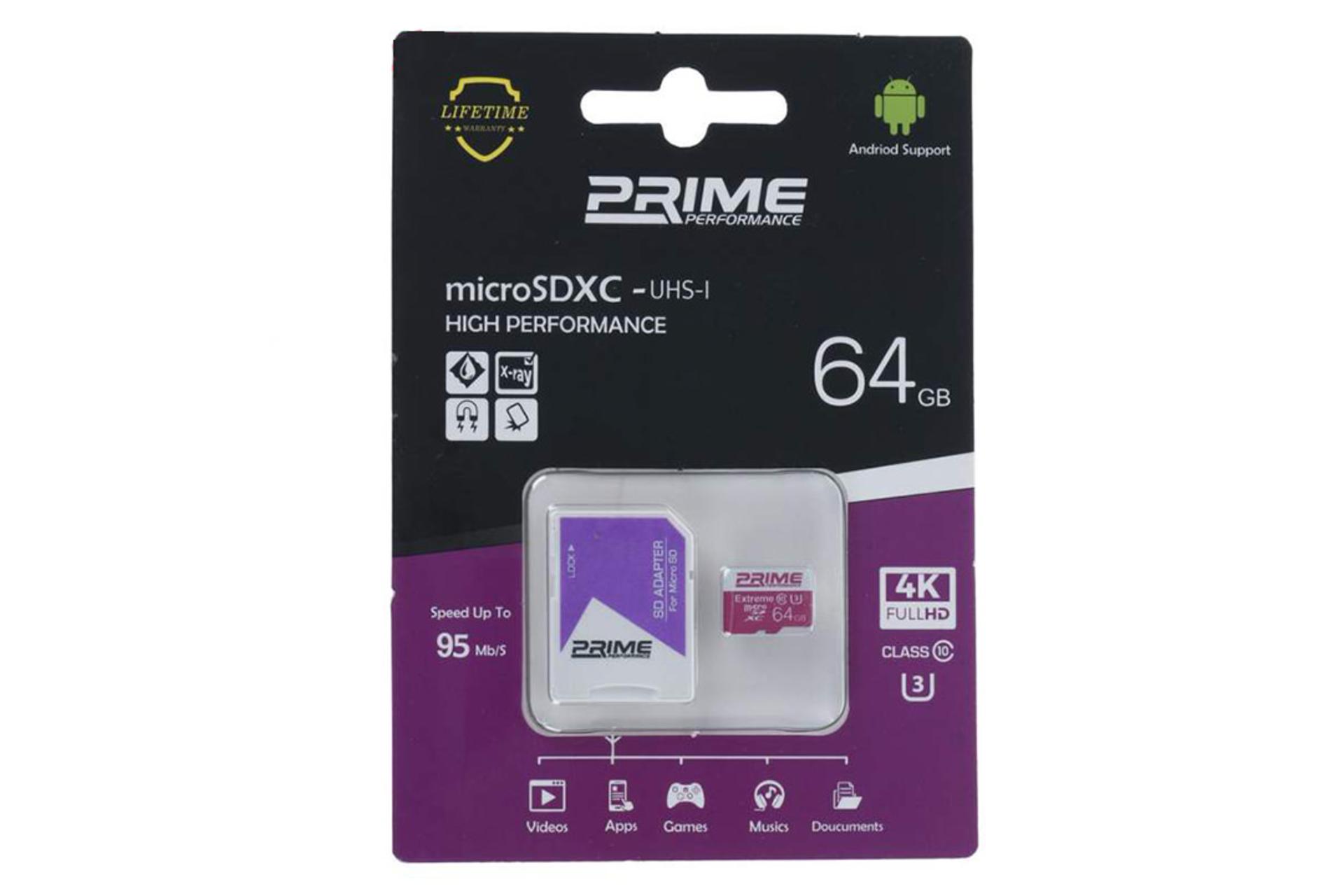 Prime Extreme microSDXC Class 10 UHS-U3 64GB